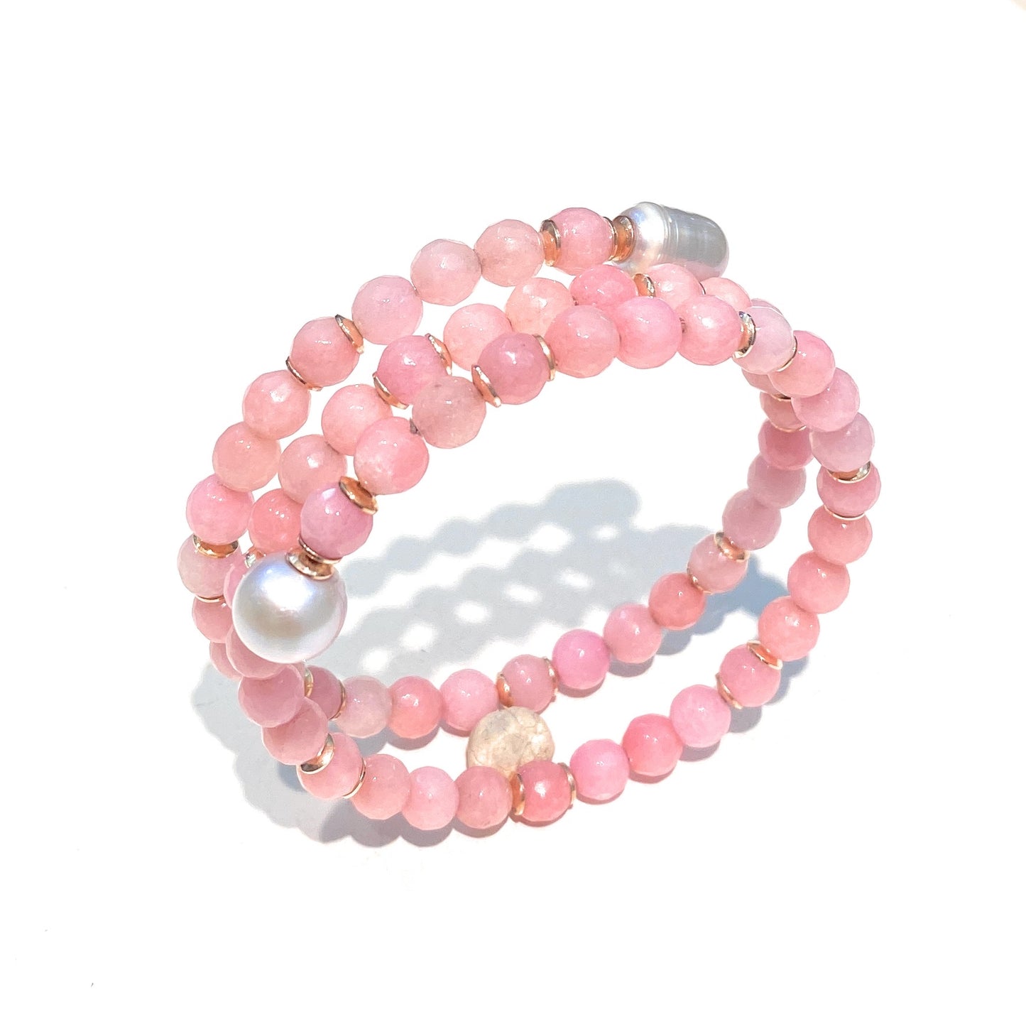 Bracciale flessibile pietre dure personalizzato fatto a mano