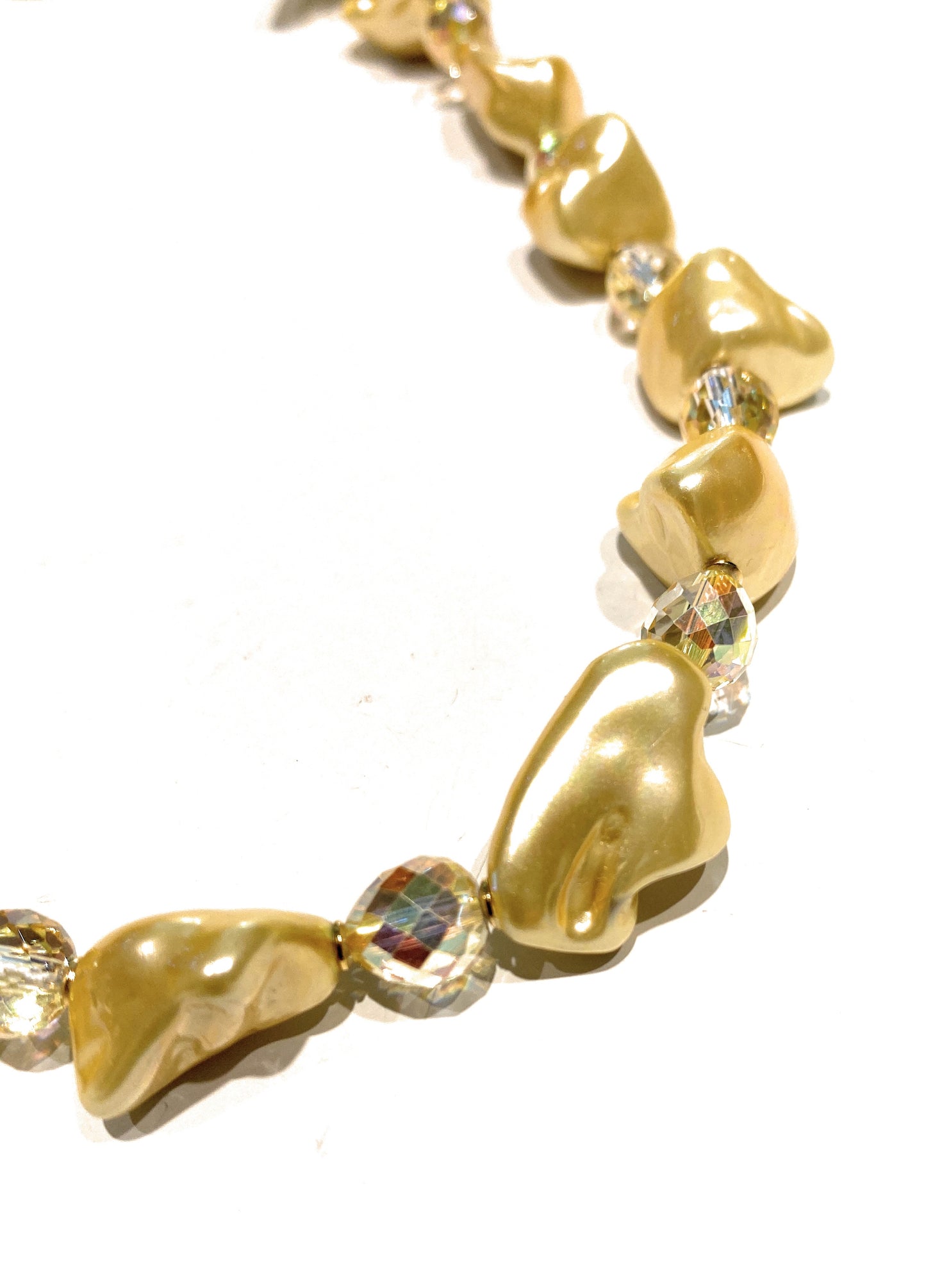 Collana choker perle pepite gold briolette ematite argento sterling personalizzabile