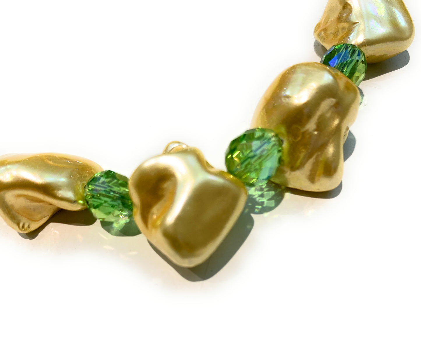 Collana choker perle pepite gold briolette ematite argento sterling personalizzabile