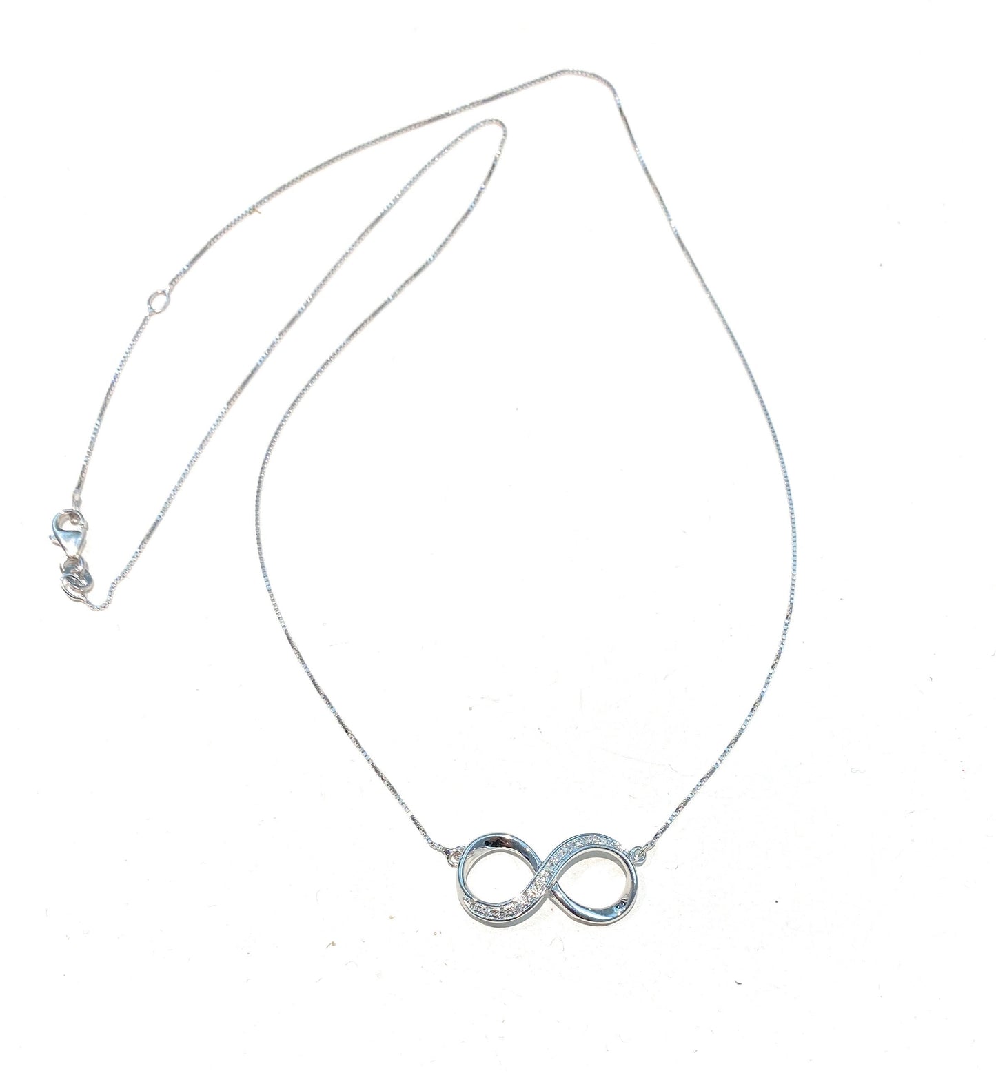 Collarino diWa Jewels infinito oro 18 kt diamanti 0,07 gr 3,10 finitura lucida collanina con anellino per regolazione al collo