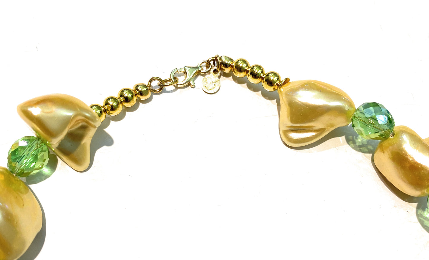 Collana choker perle pepite gold briolette ematite argento sterling personalizzabile