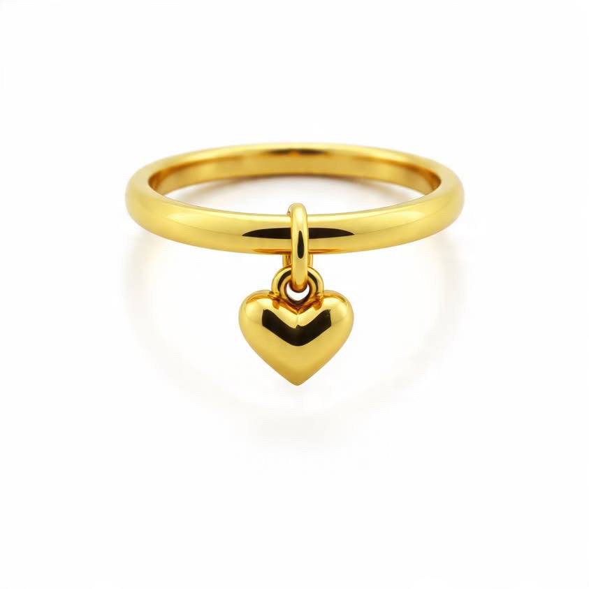 Anello in oro 18 kt con charm personalizzato