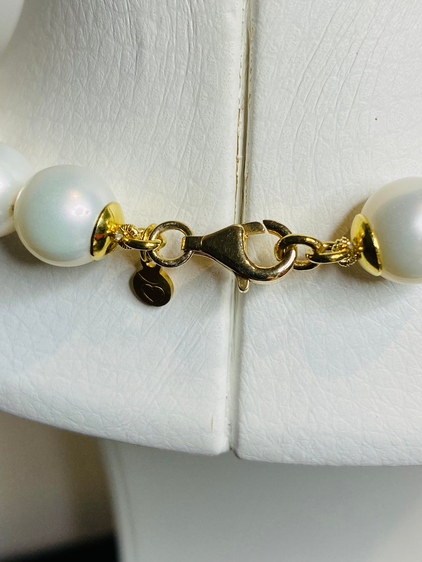 Collana perle Maiorca perla fresh water cristallo azzurro argento sterling placcato oro giallo