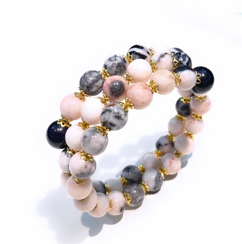 Bracciale flessibile pietre dure personalizzato fatto a mano