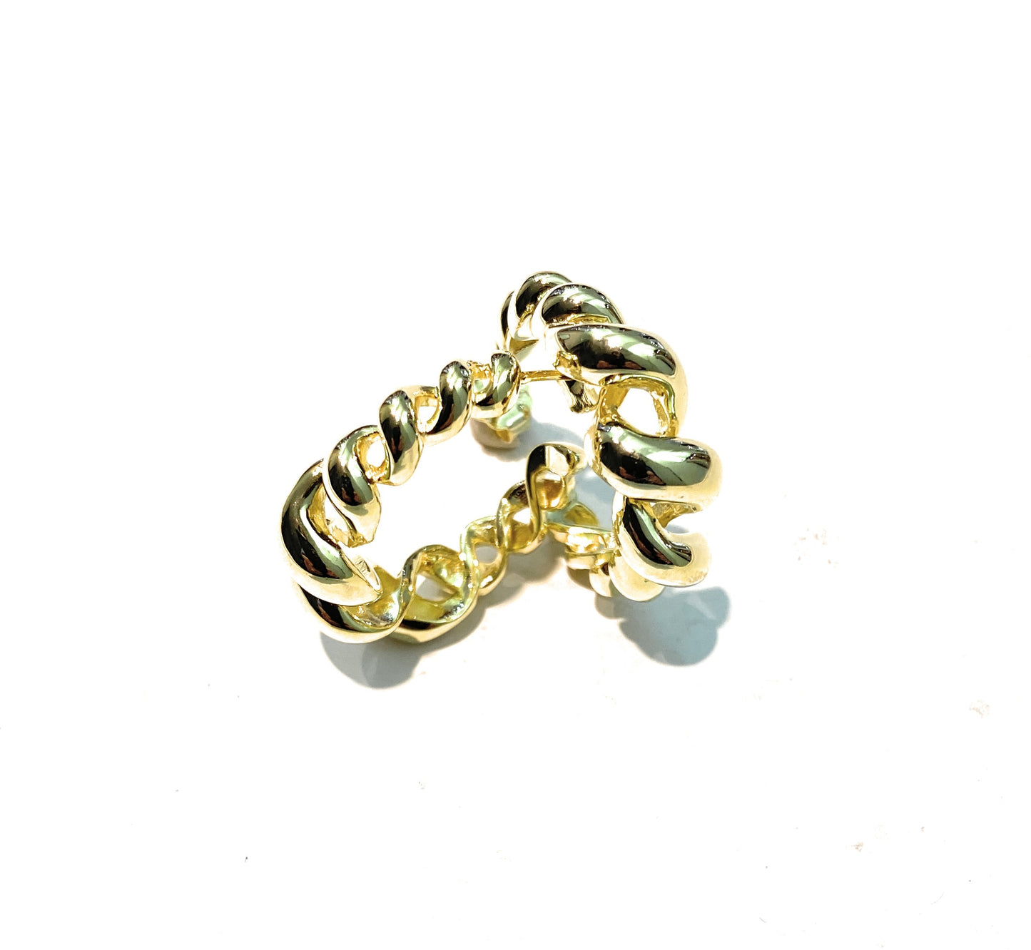 Orecchini diWa Jewels a cerchio lavorazione torciglione argento sterling placcato oro giallo farfallina