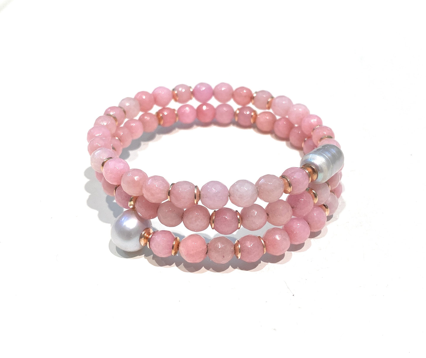 Bracciale flessibile pietre dure personalizzato fatto a mano