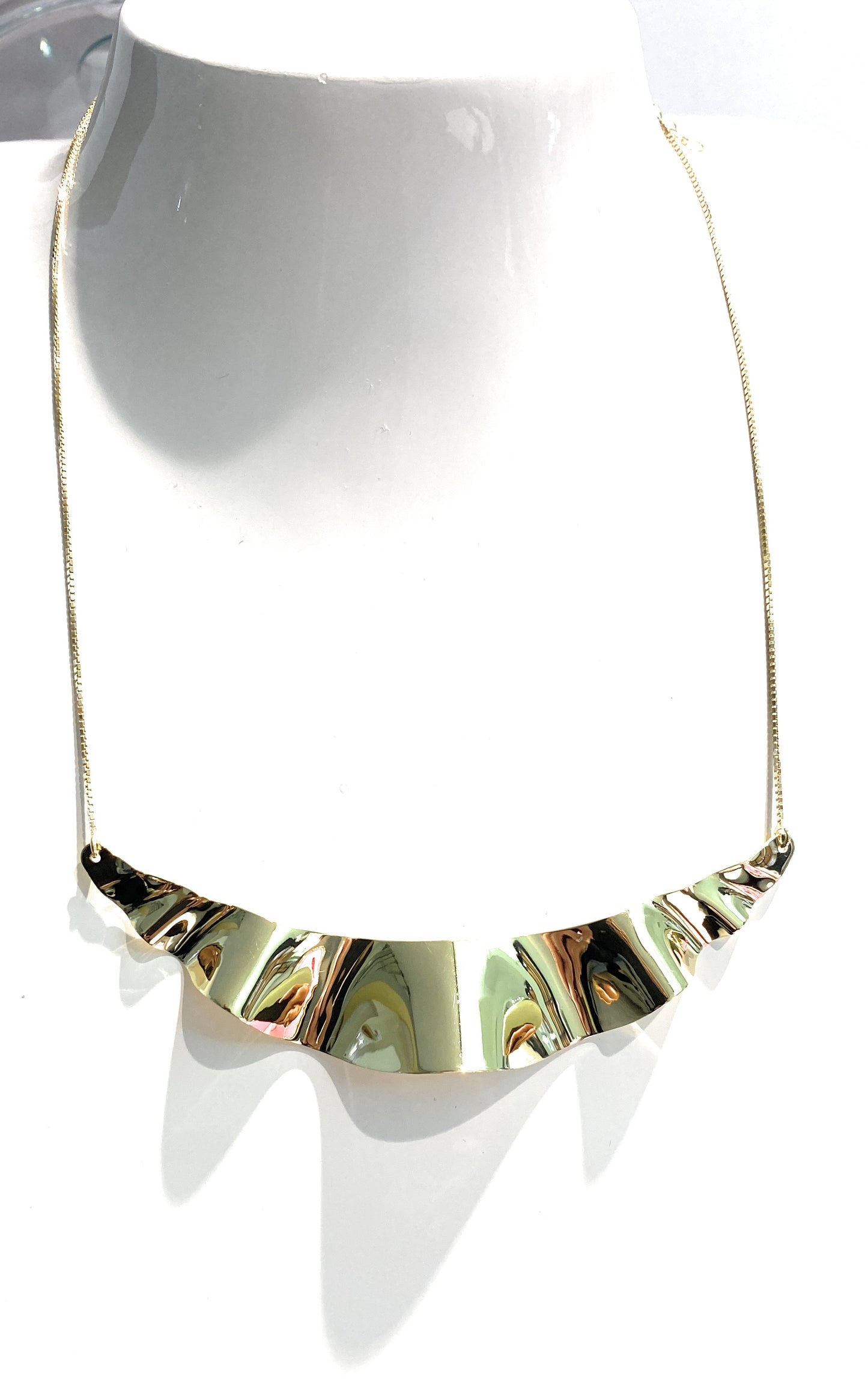 Collana veneziana a lastra ventaglio argento sterling