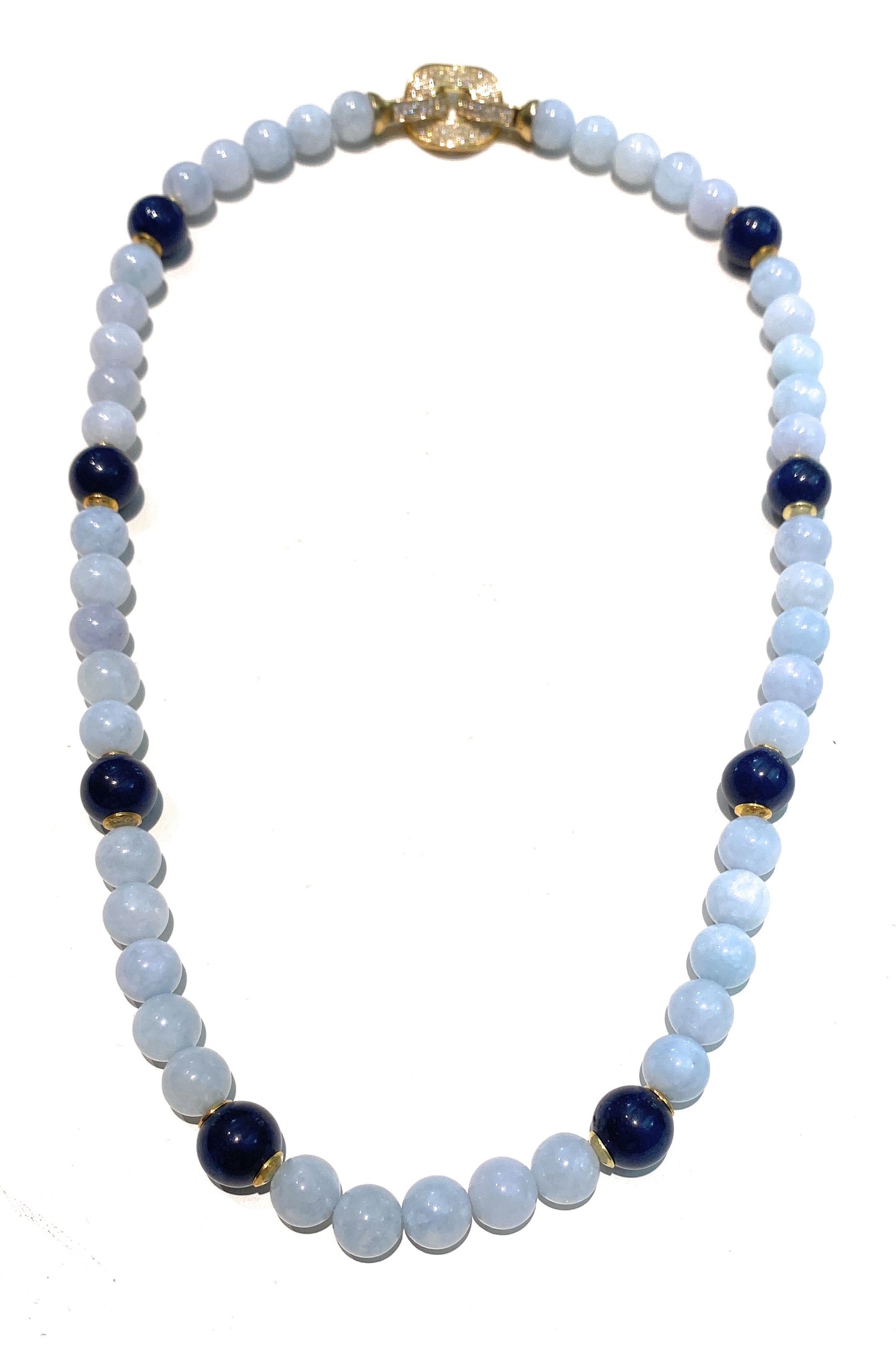 Collana diWa Jewels Calcedonio Lapis Argento Sterling chiusura Argento Zirconi bianchi