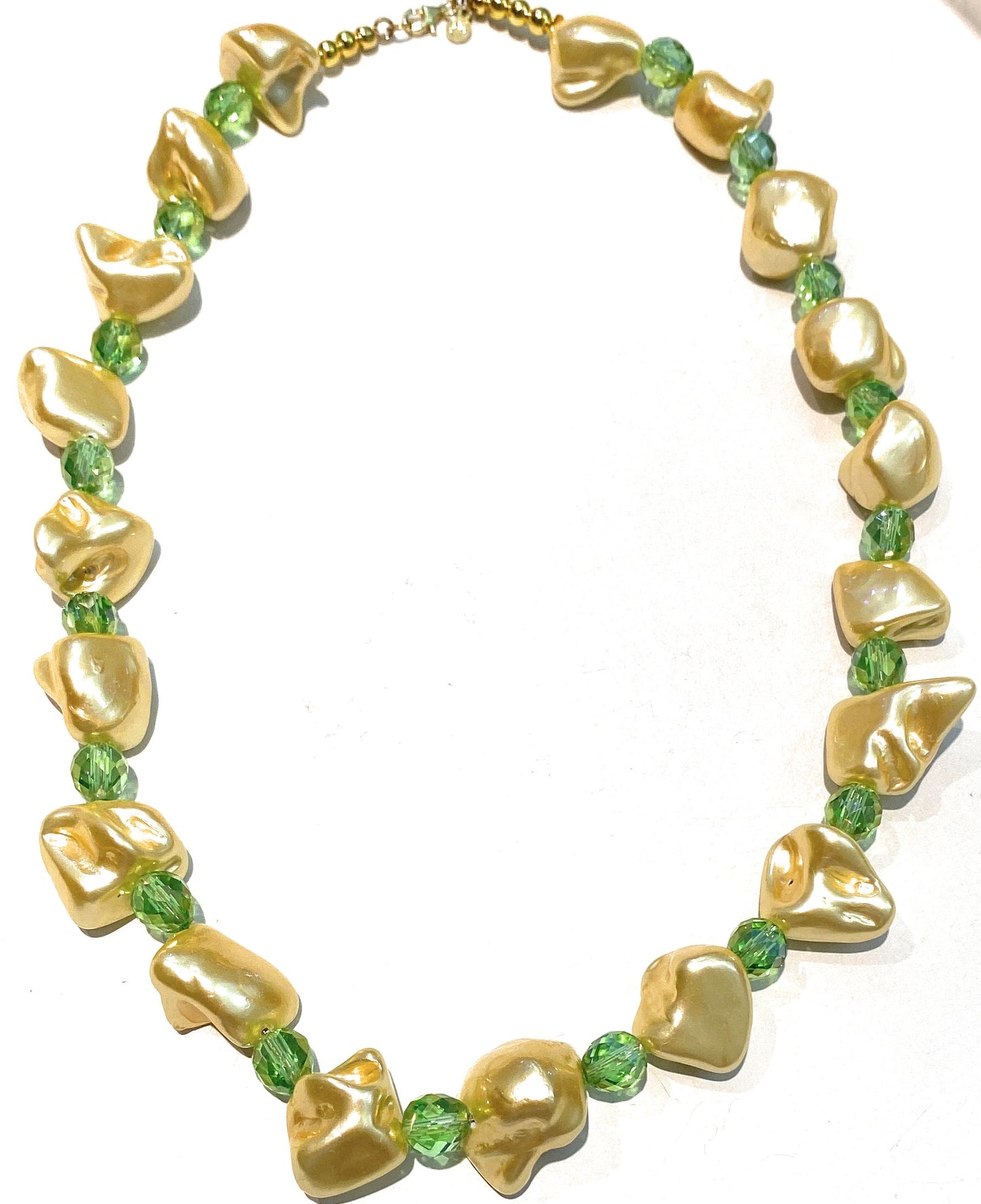 Collana choker perle pepite gold briolette ematite argento sterling personalizzabile