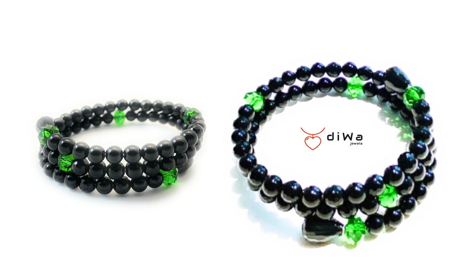Bracciale flessibile pietre dure personalizzato fatto a mano