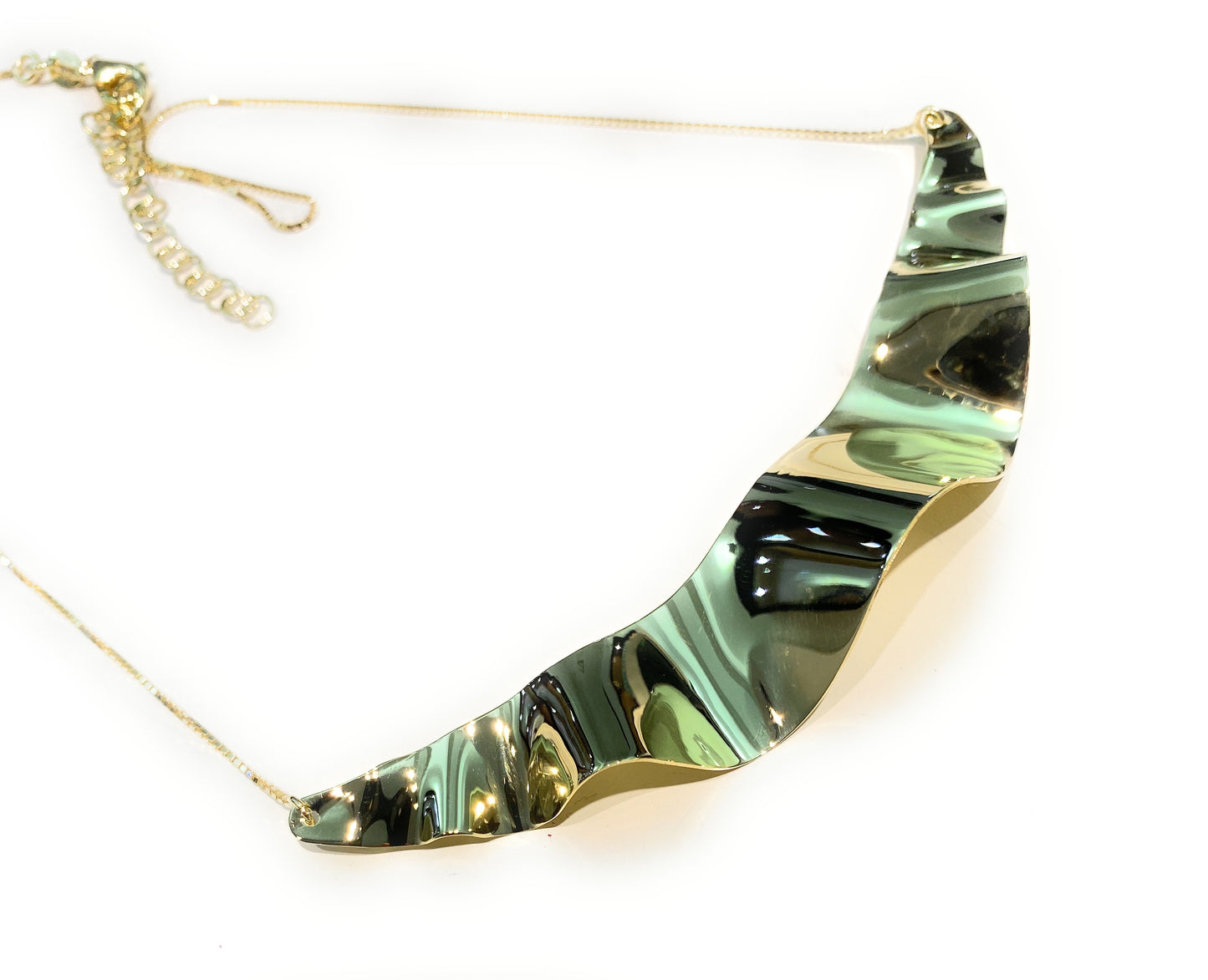 Collana veneziana a lastra ventaglio argento sterling