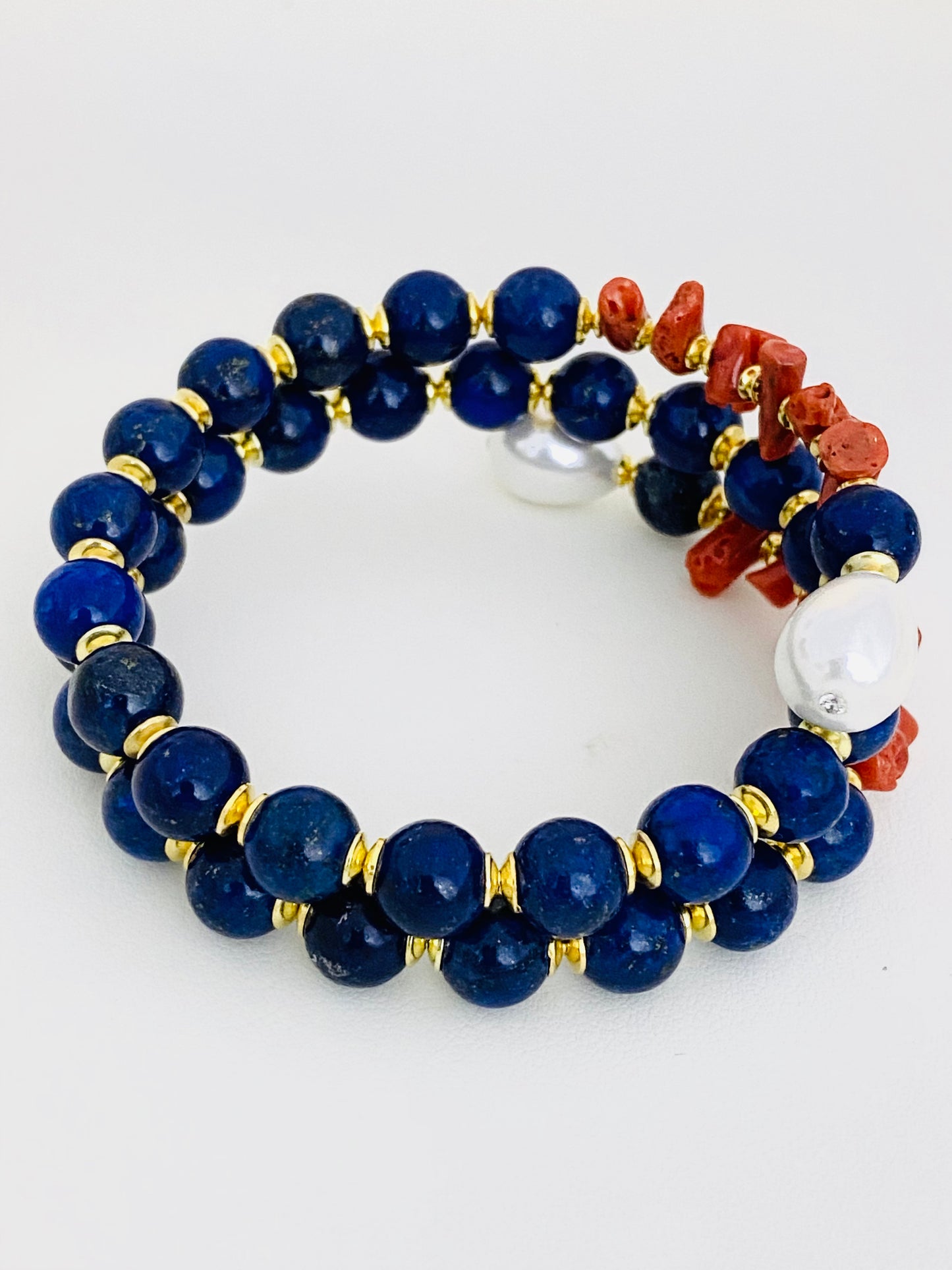 Bracciale flessibile pietre dure personalizzato fatto a mano