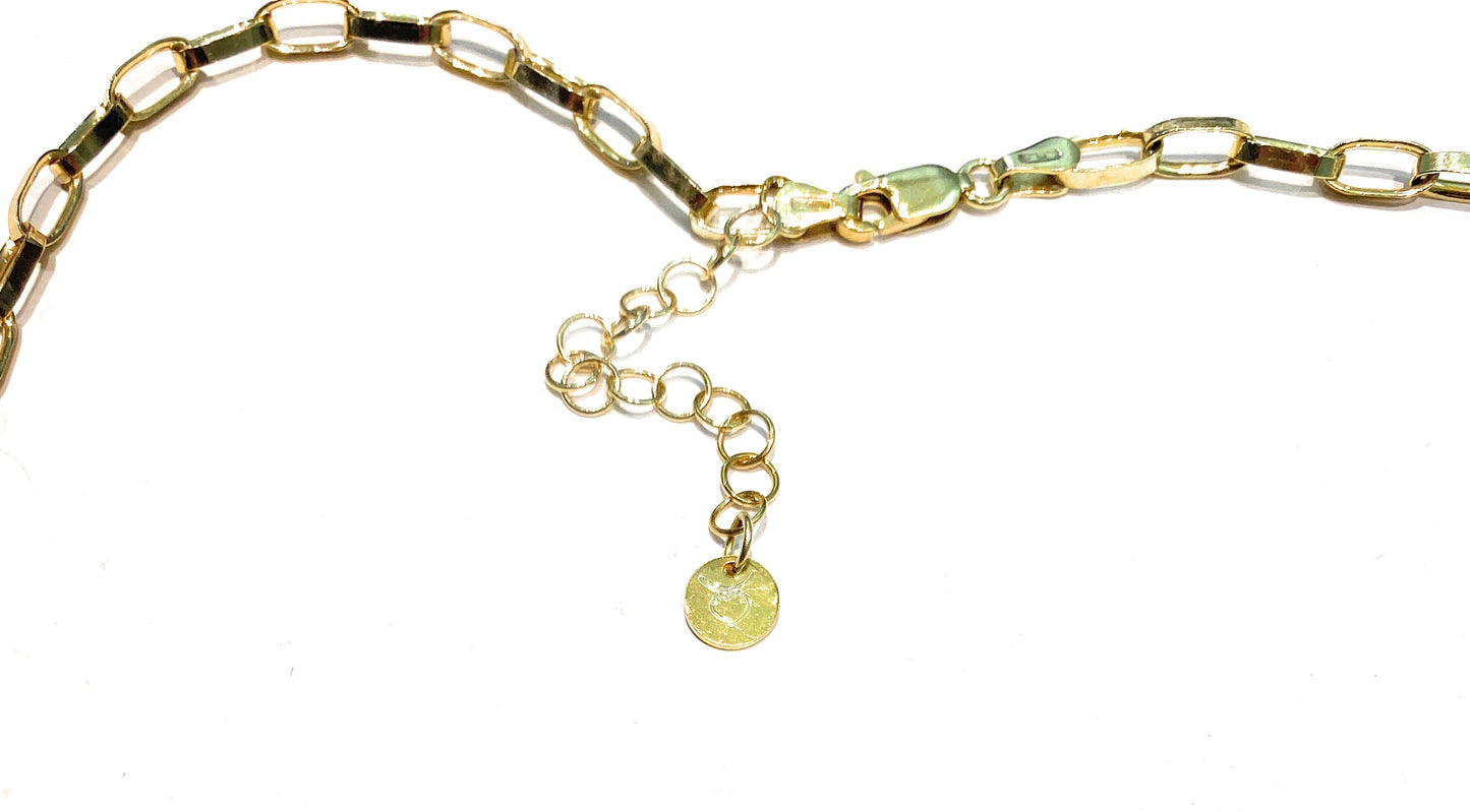Collana malachite e stelle doppio filo con catena gold in argento sterling placcato oro giallo