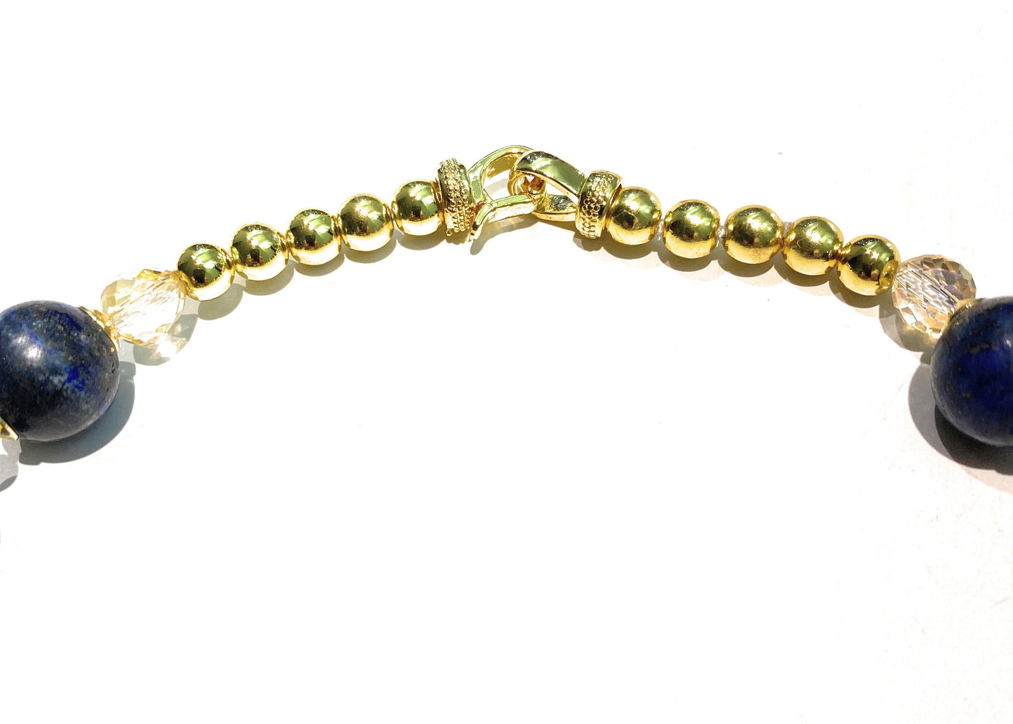 Collana diWa Jewels Choker Lapislazzuli Perle Barocche Gold Ematite Pezzo Unico