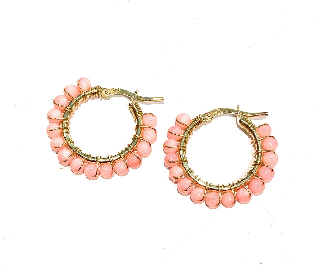 Orecchini cerchietto pietre colorate argento sterling 925 pietre sfaccettate rosa