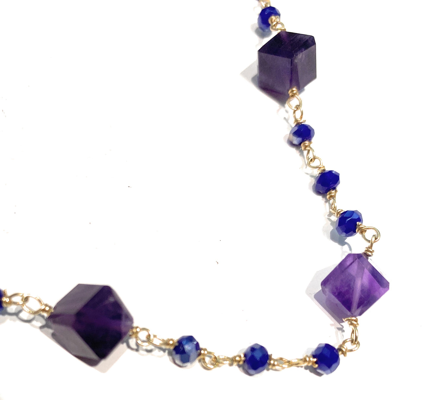 Collierino choker pietre dure e argento sterling
