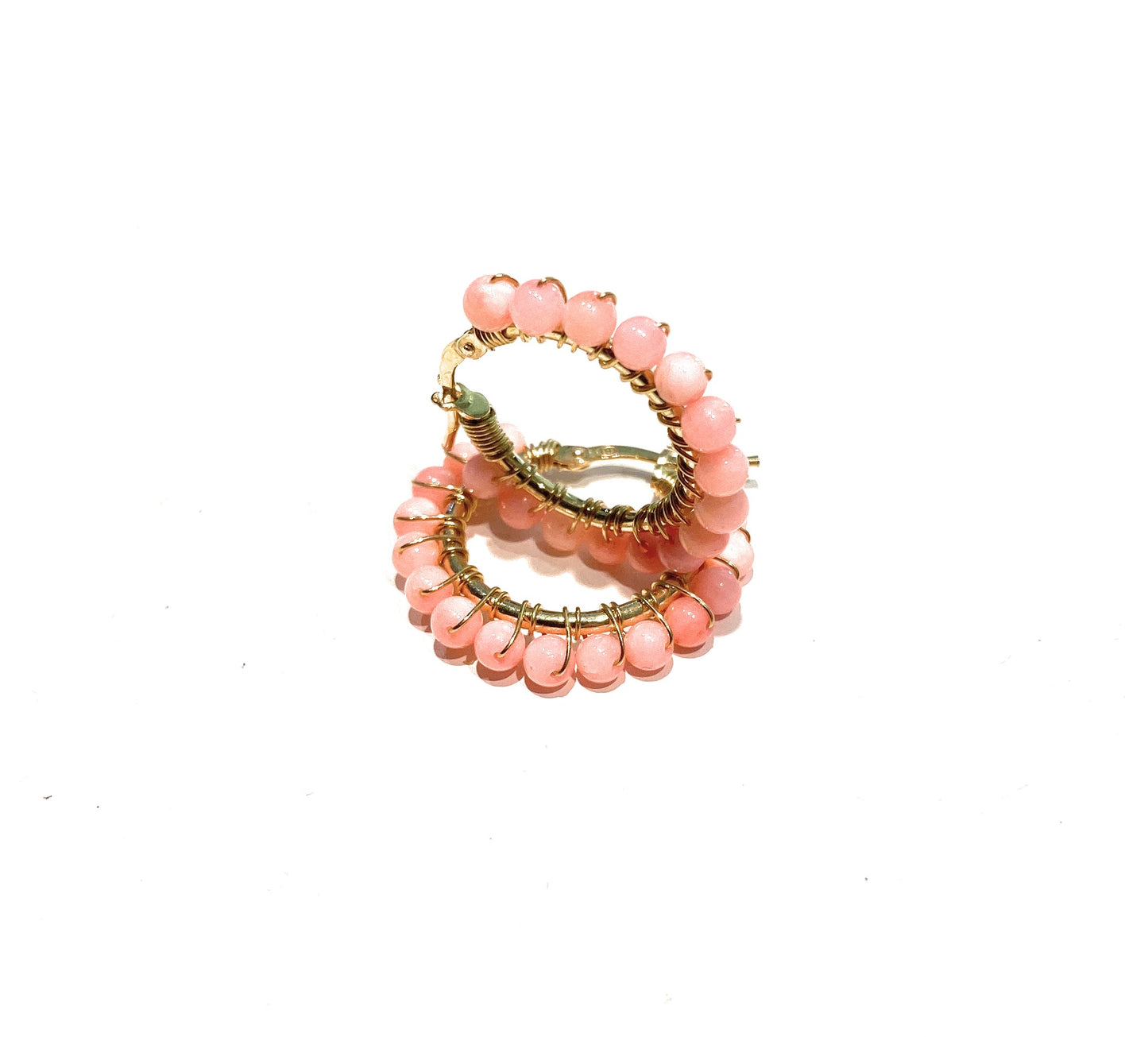 Orecchini cerchietto pietre colorate argento sterling 925 pietre sfaccettate rosa