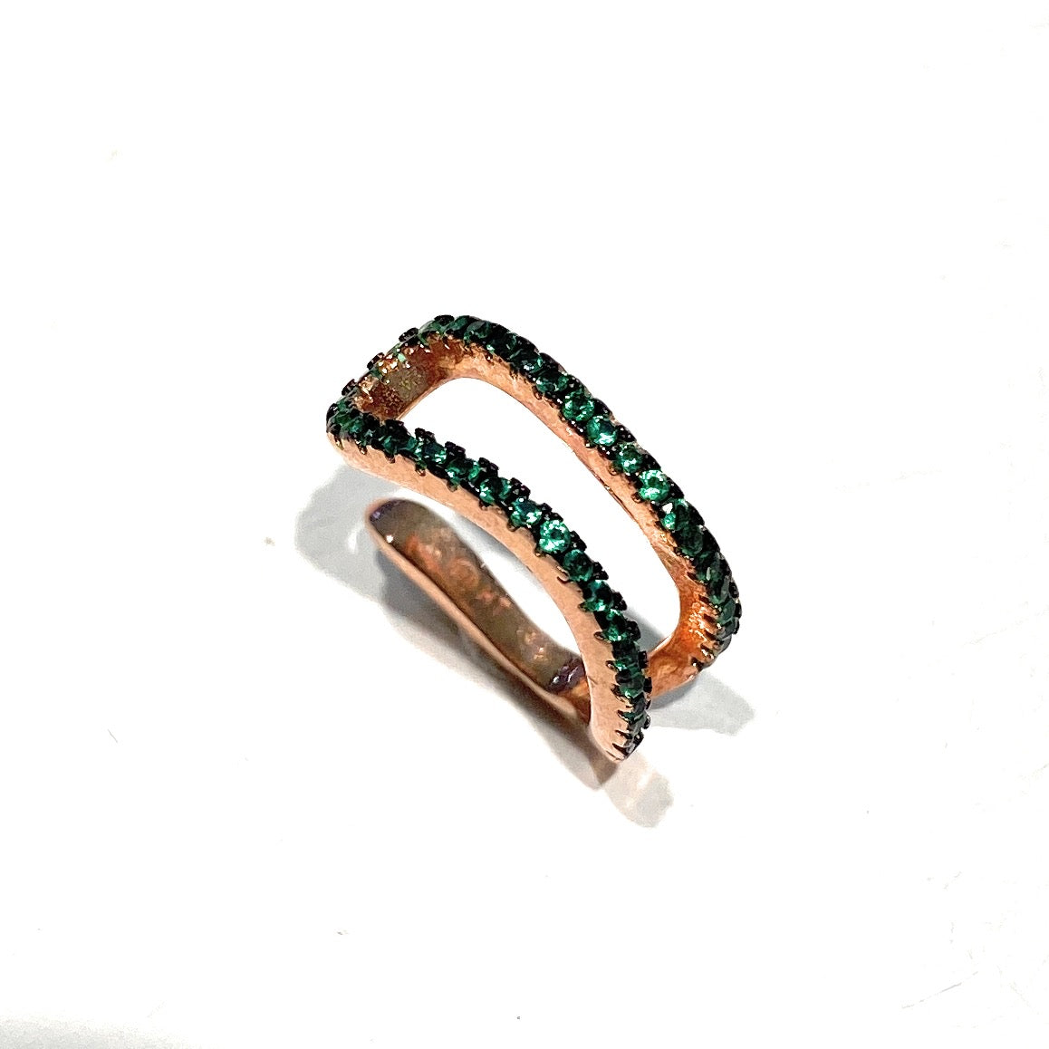 Mono Orecchino Ear Cuff Argento Sterling 925 con Zirconi Colorati