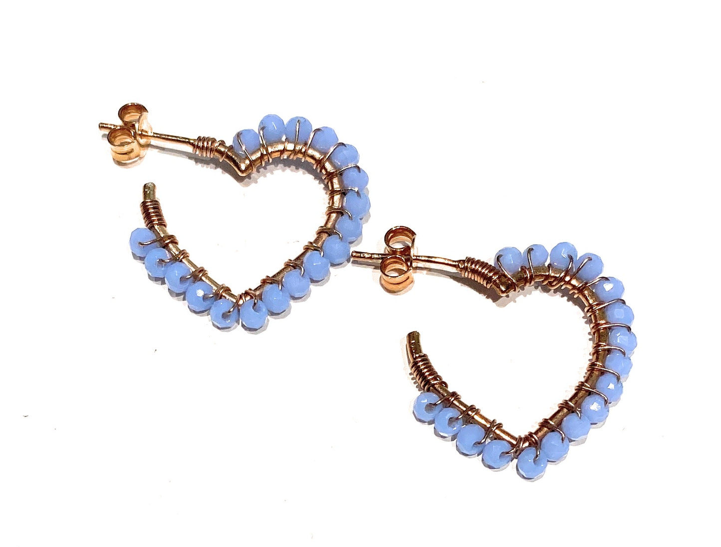 Orecchini a cerchio cuore pietre multicolor sfaccettate argento sterling 925