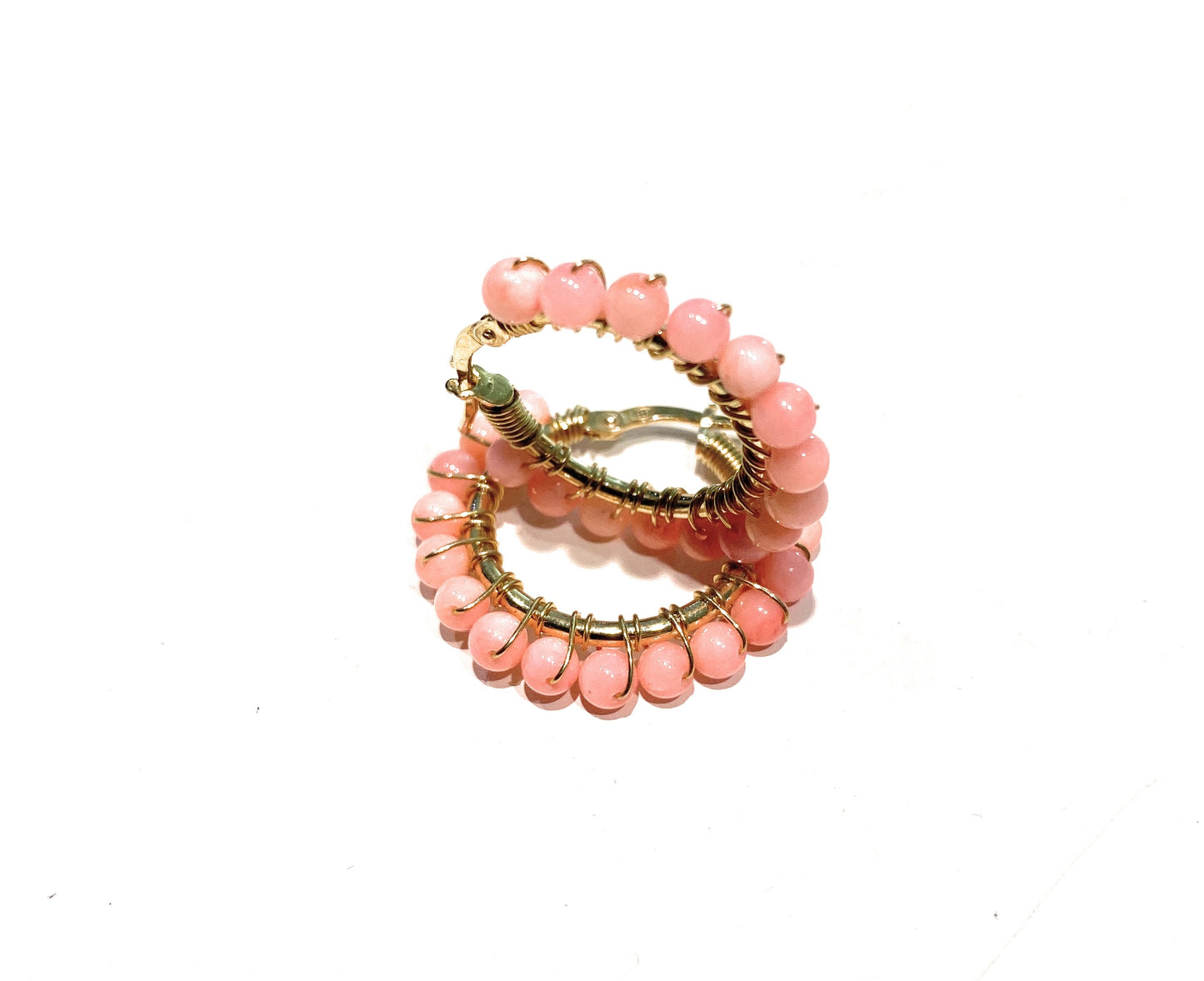 Orecchini cerchietto pietre colorate argento sterling 925 pietre sfaccettate rosa