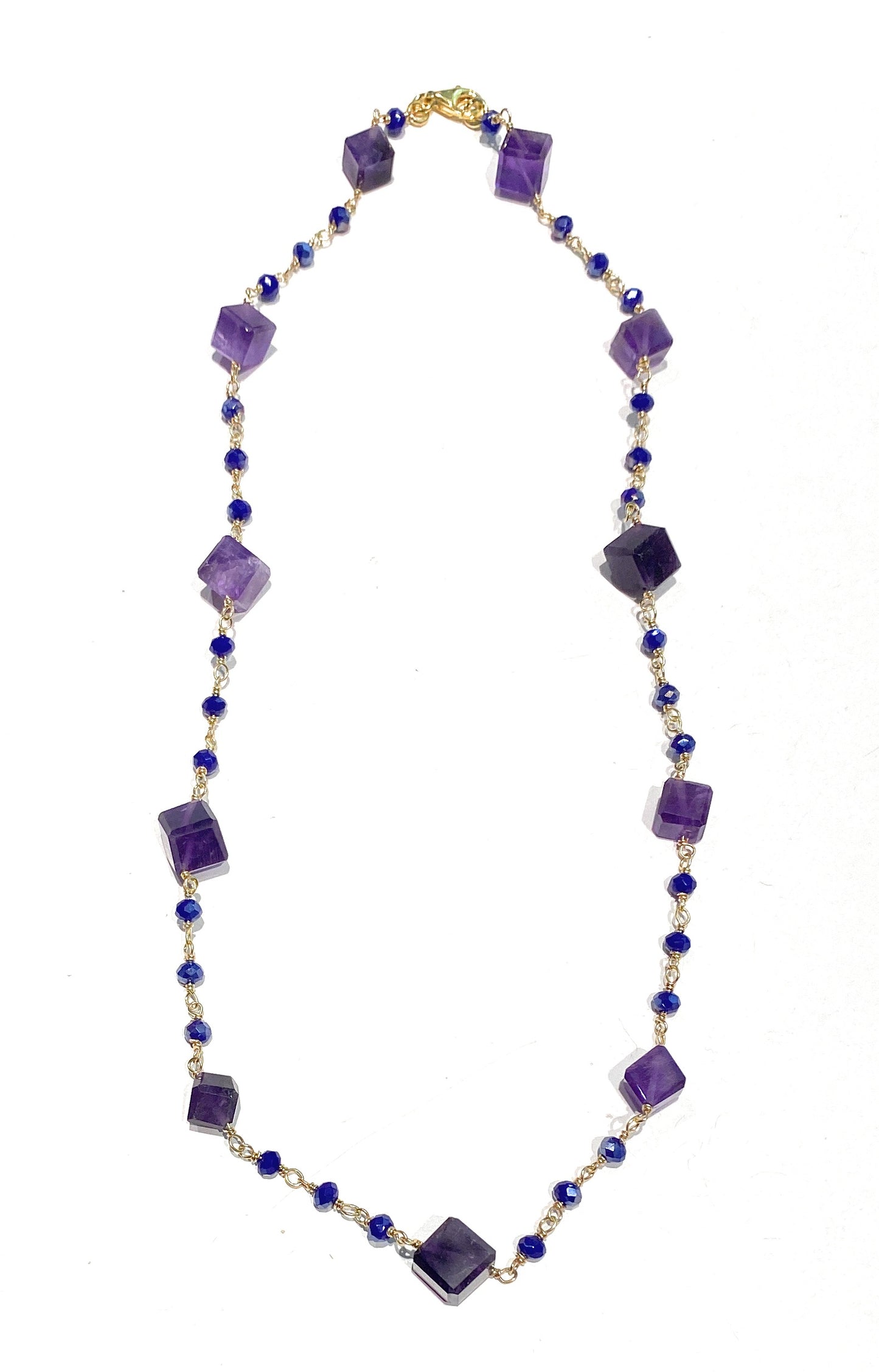Collierino choker pietre dure e argento sterling