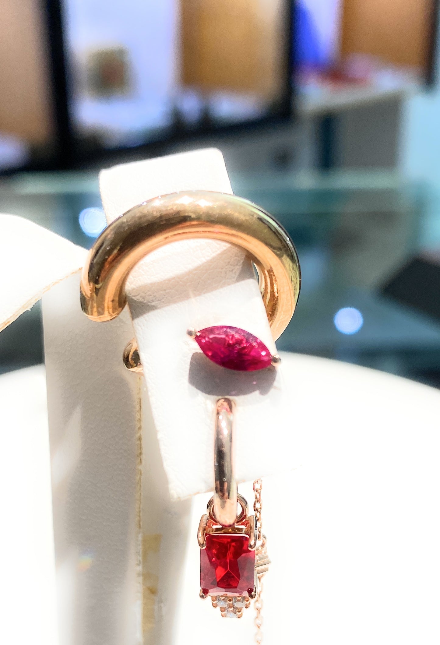 Ear cuff argento sterling galvanica rosé