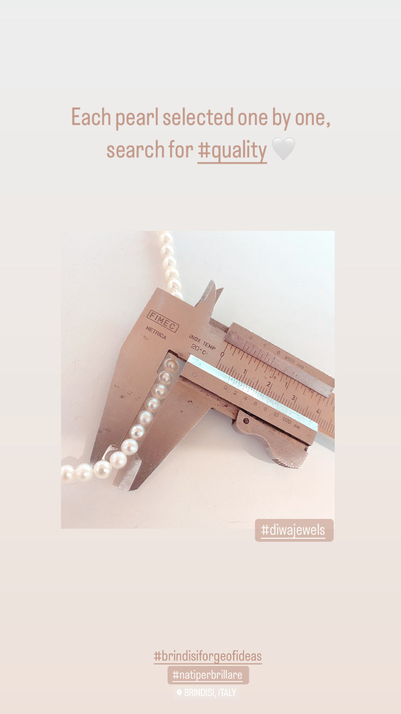 Anello double ring perle fresh water placcato oro giallo