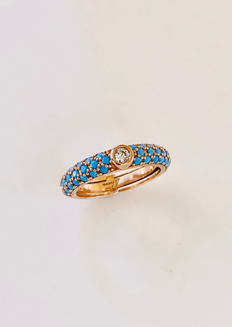 Anello turchese in argento sterling