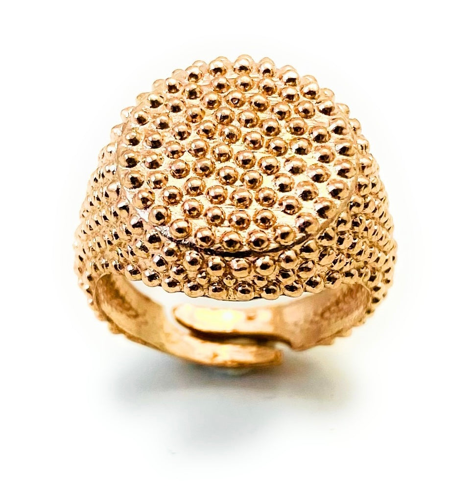 Anello chevalier mignolo in argento sterling placcato rosé