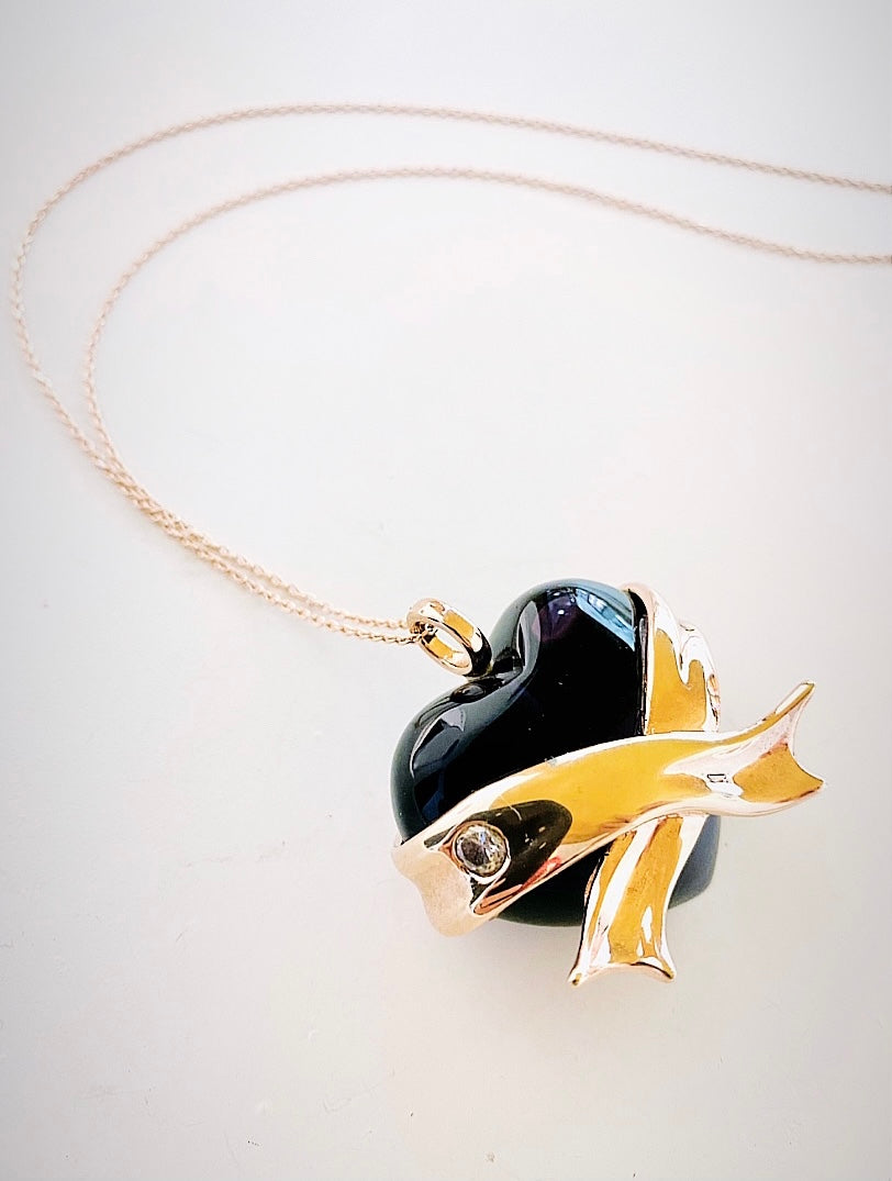 Collana con ciondolo “cuore” in argento sterling
