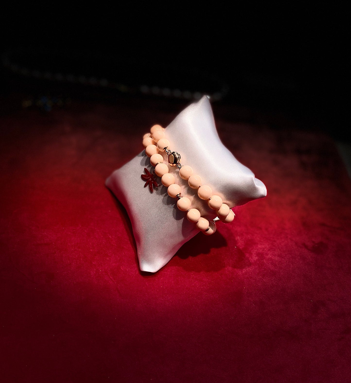 Collana perle Maiorca e libellula smalto