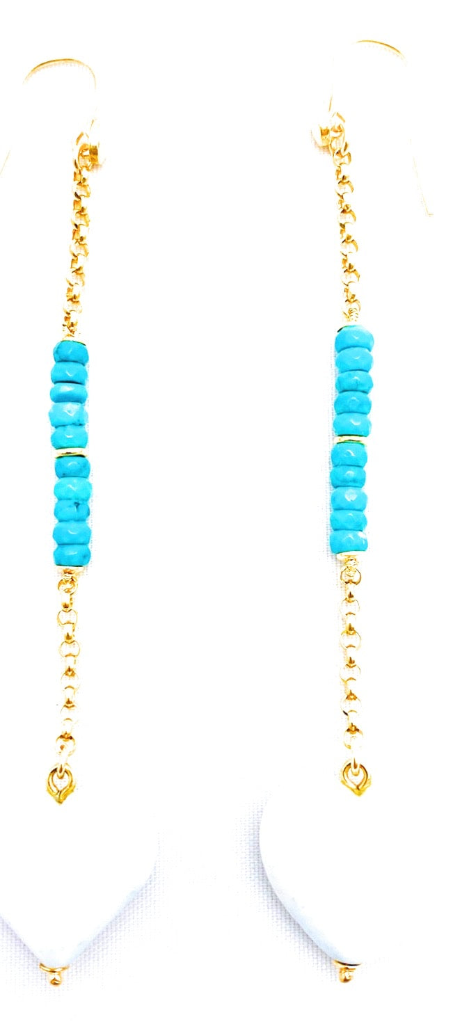 Orecchini turchese e argento sterling