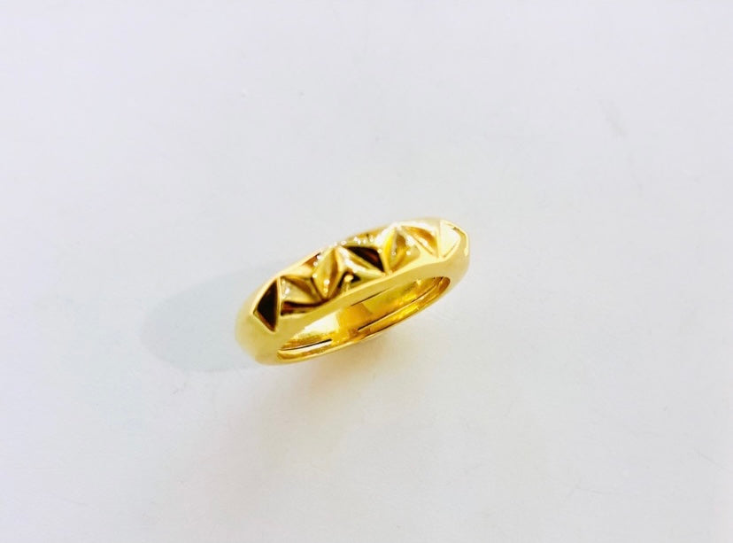Anello fedina in argento sterling zirconi placcato oro giallo