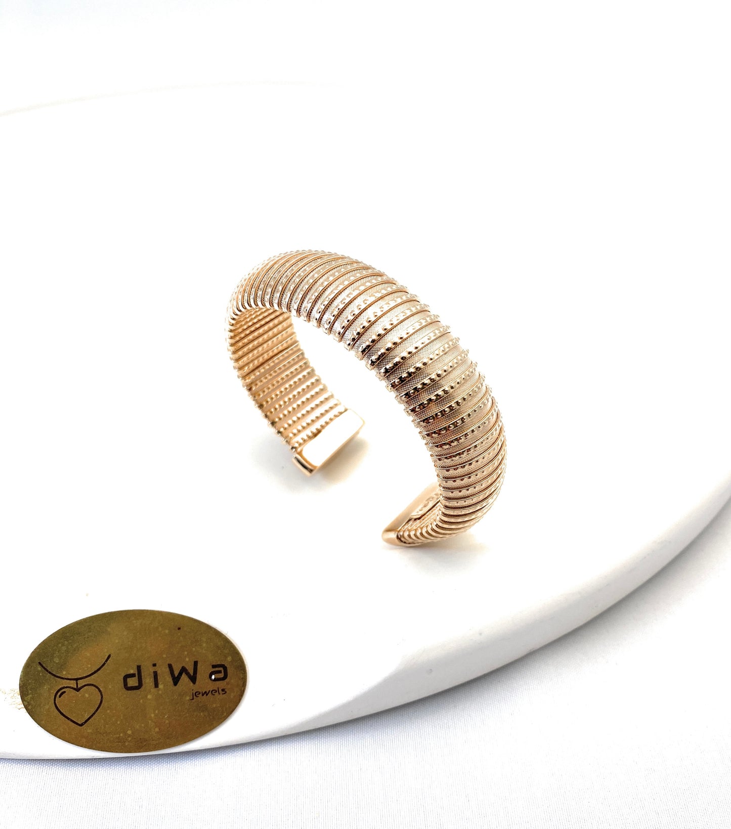Bracciale rigido bronzo galvanica rosé
