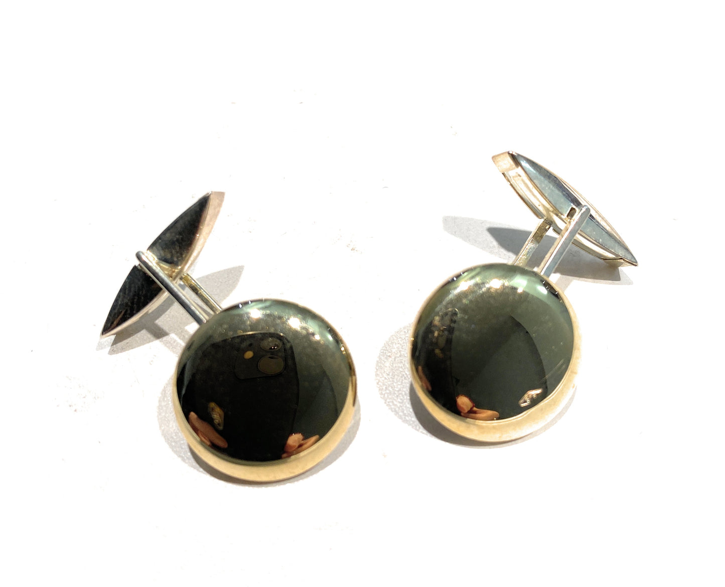 Gemelli in oro giallo 18 kt e argento sterling