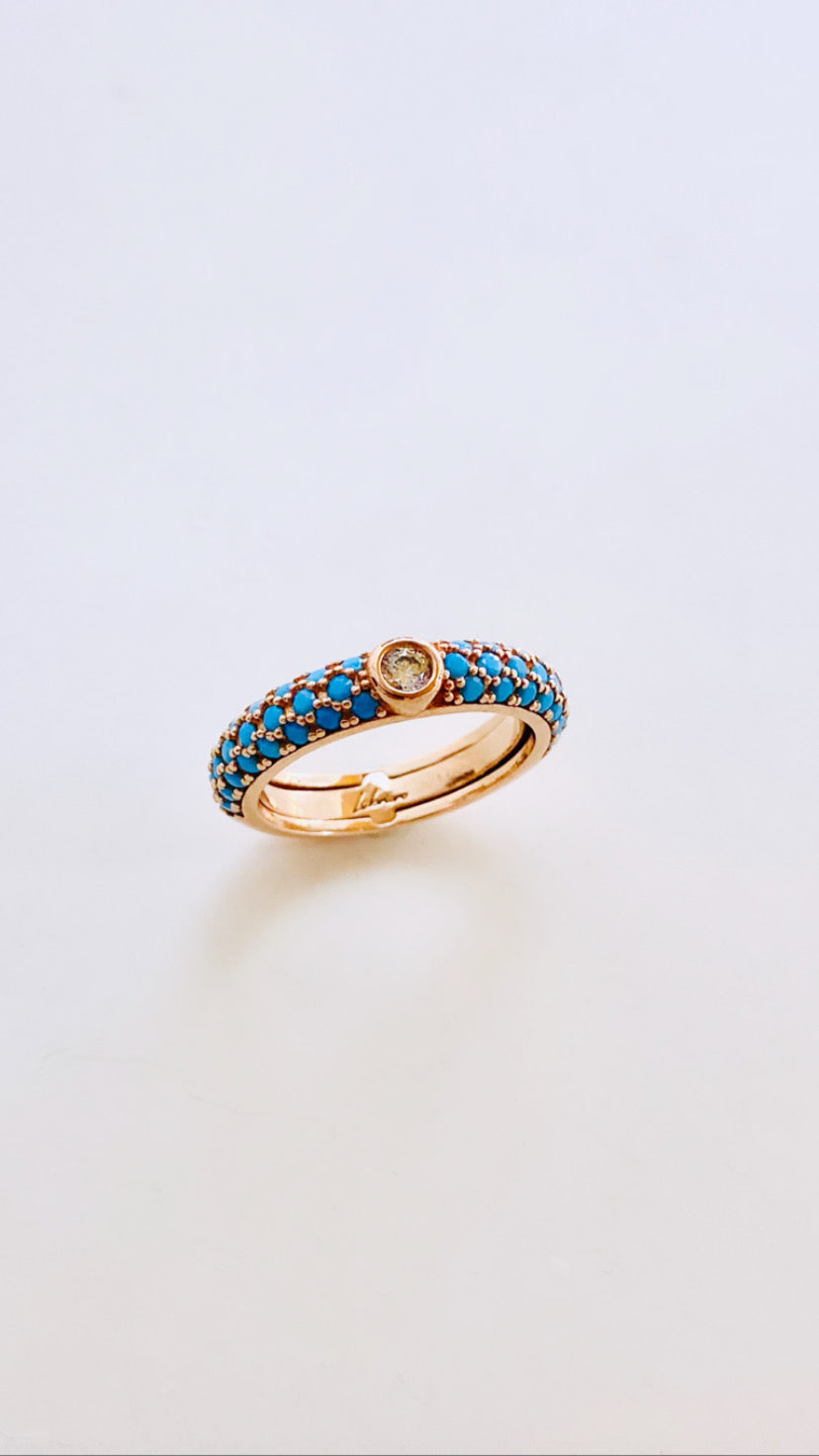 Anello turchese in argento sterling