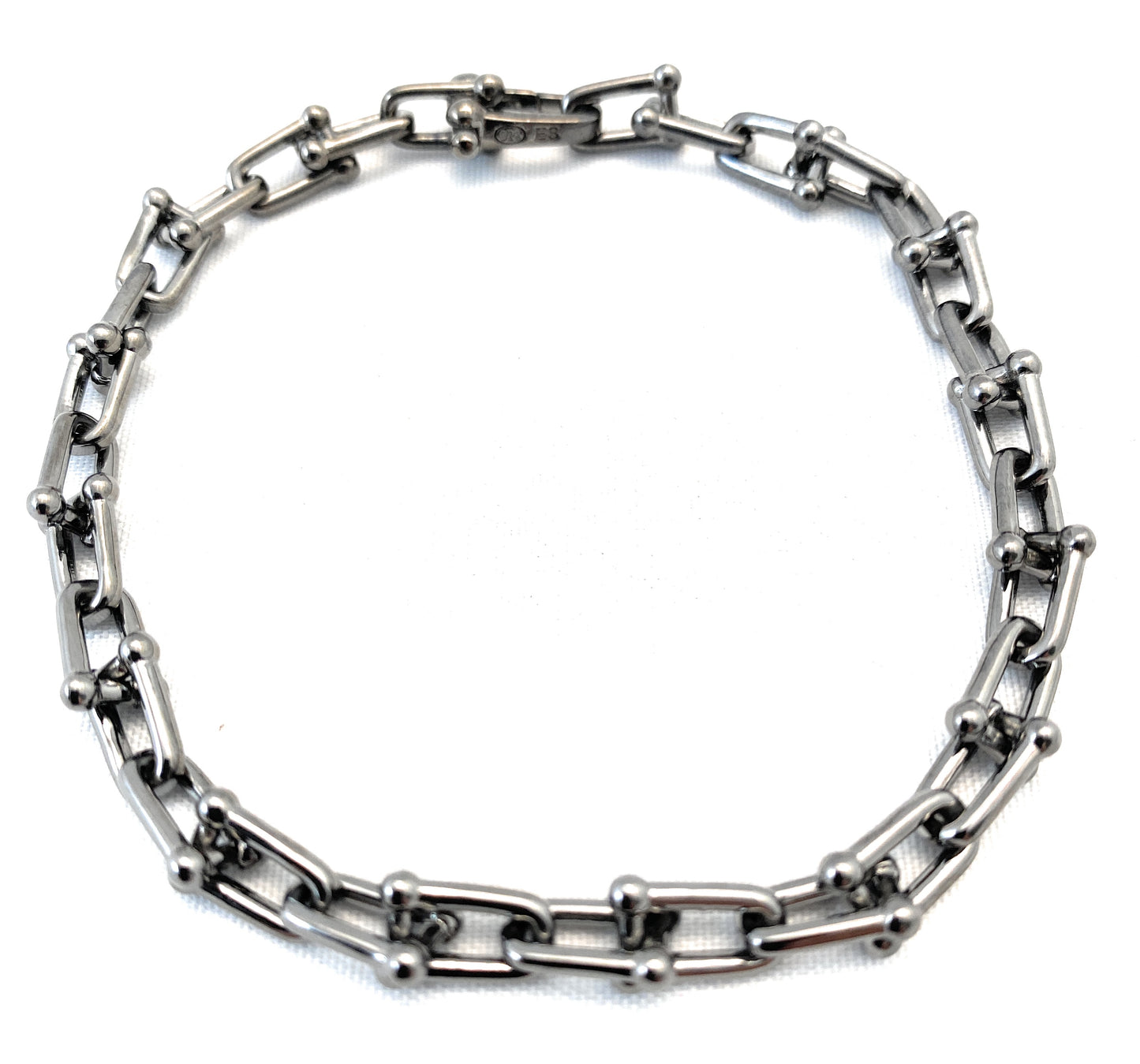 Bracciale maglia staffa argento sterling chiusura speciale made in Italy