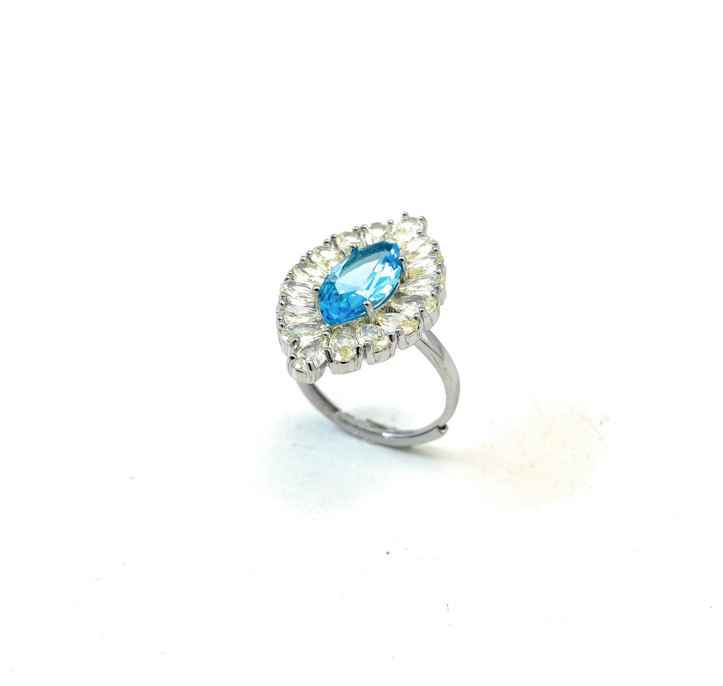 Anello navette zirconi argento sterling