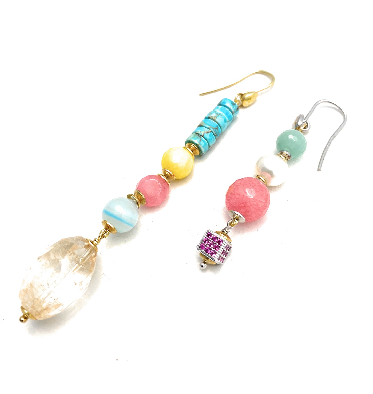 Orecchini perle turchese in argento sterling