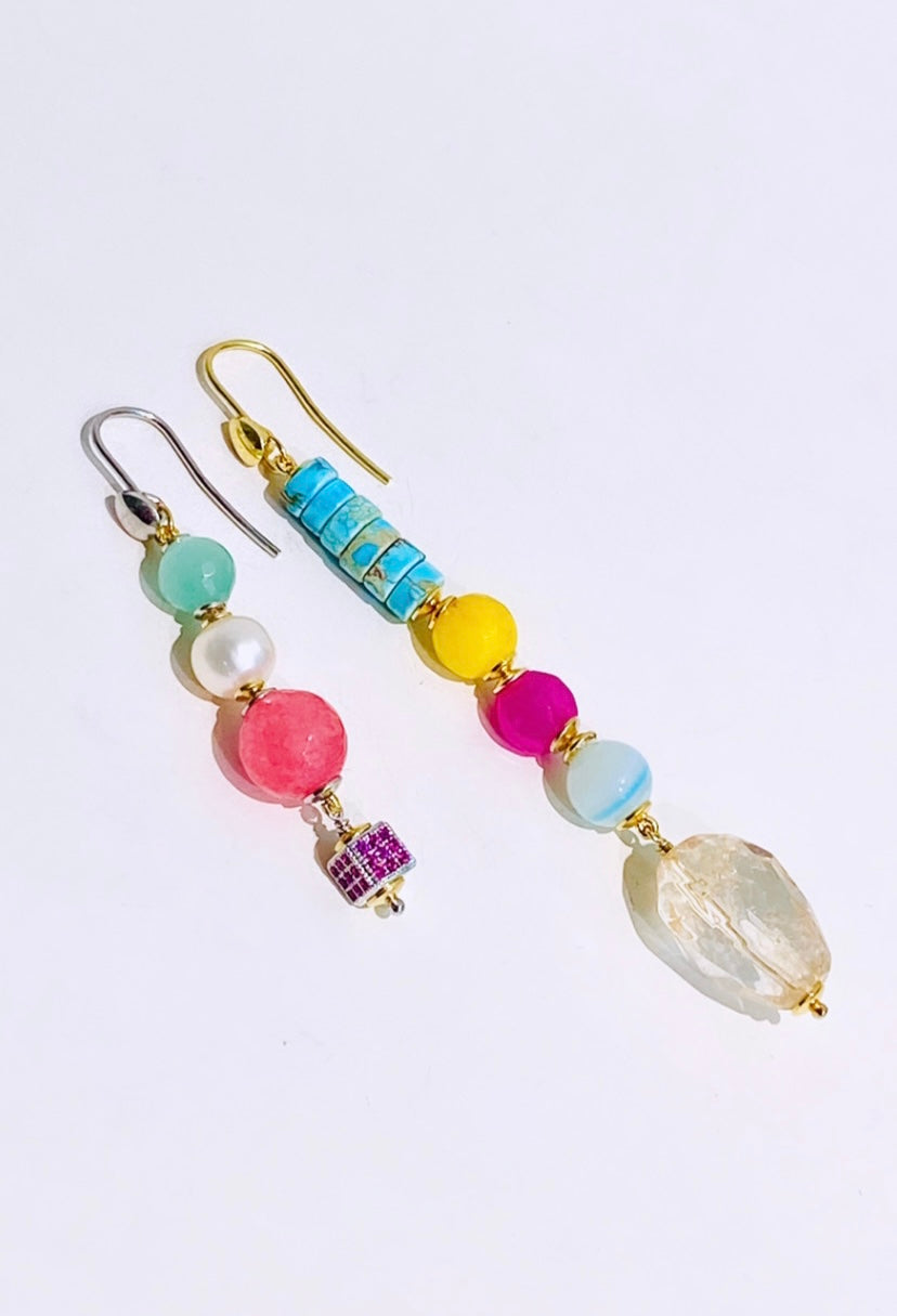 Orecchini perle turchese in argento sterling