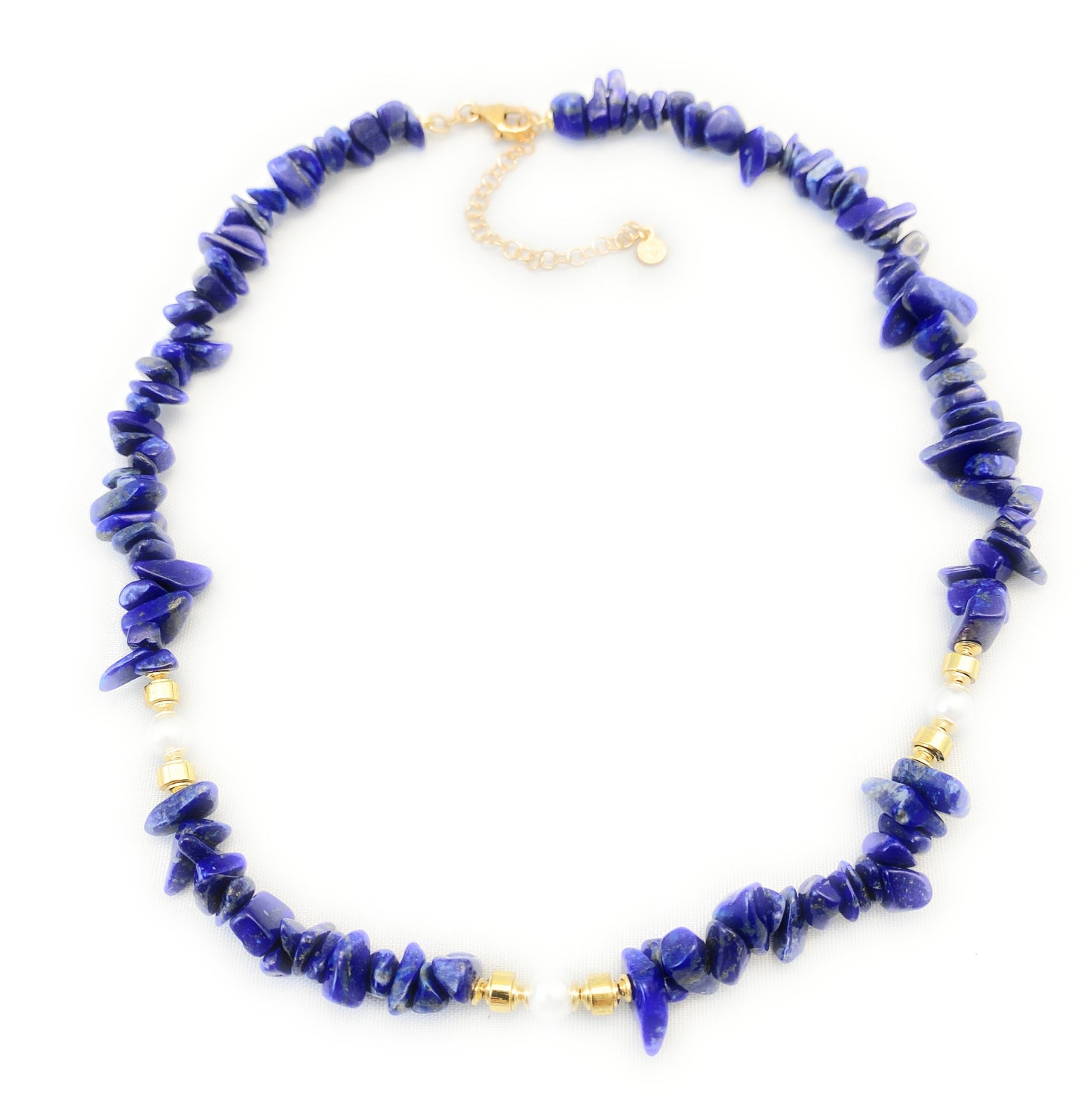 Collana diWa Jewels Choker con chips Lapislazzuli e Perle Argento 925 Pezzo Unico diWa Jewels