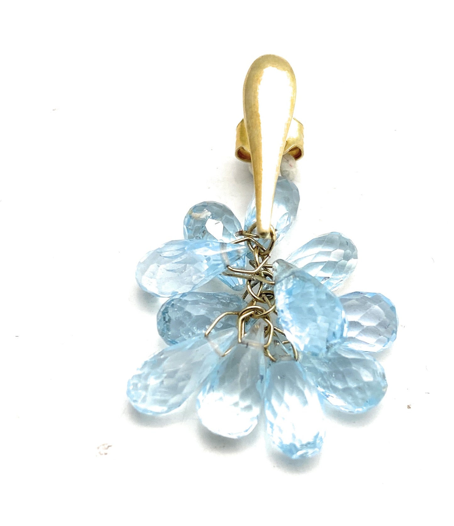 Mono orecchino con topazi e argento sterling