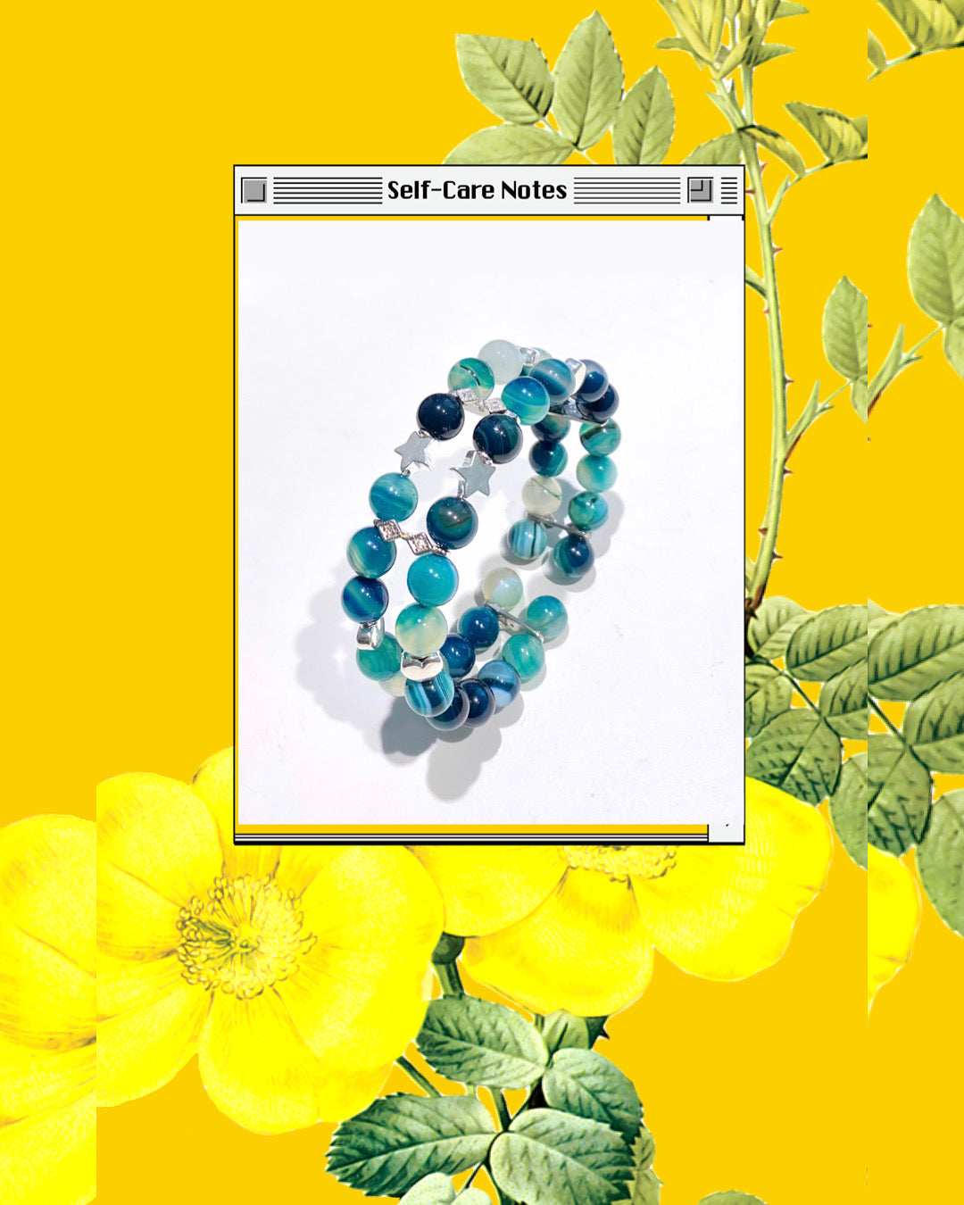 Bracciale agata striata verde smeraldo in argento sterling