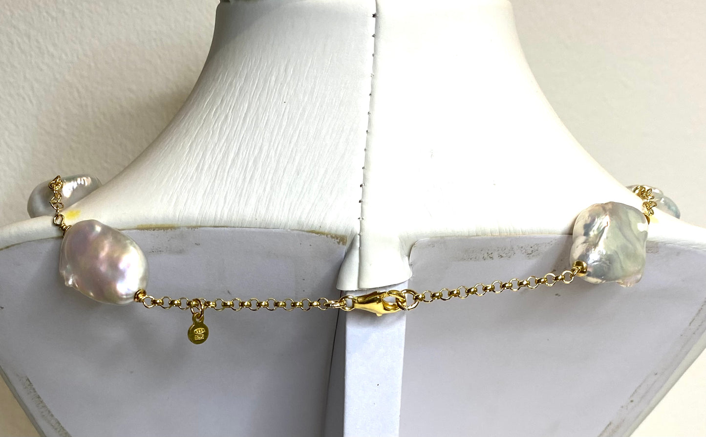 Collana con perle barocche e argento sterling