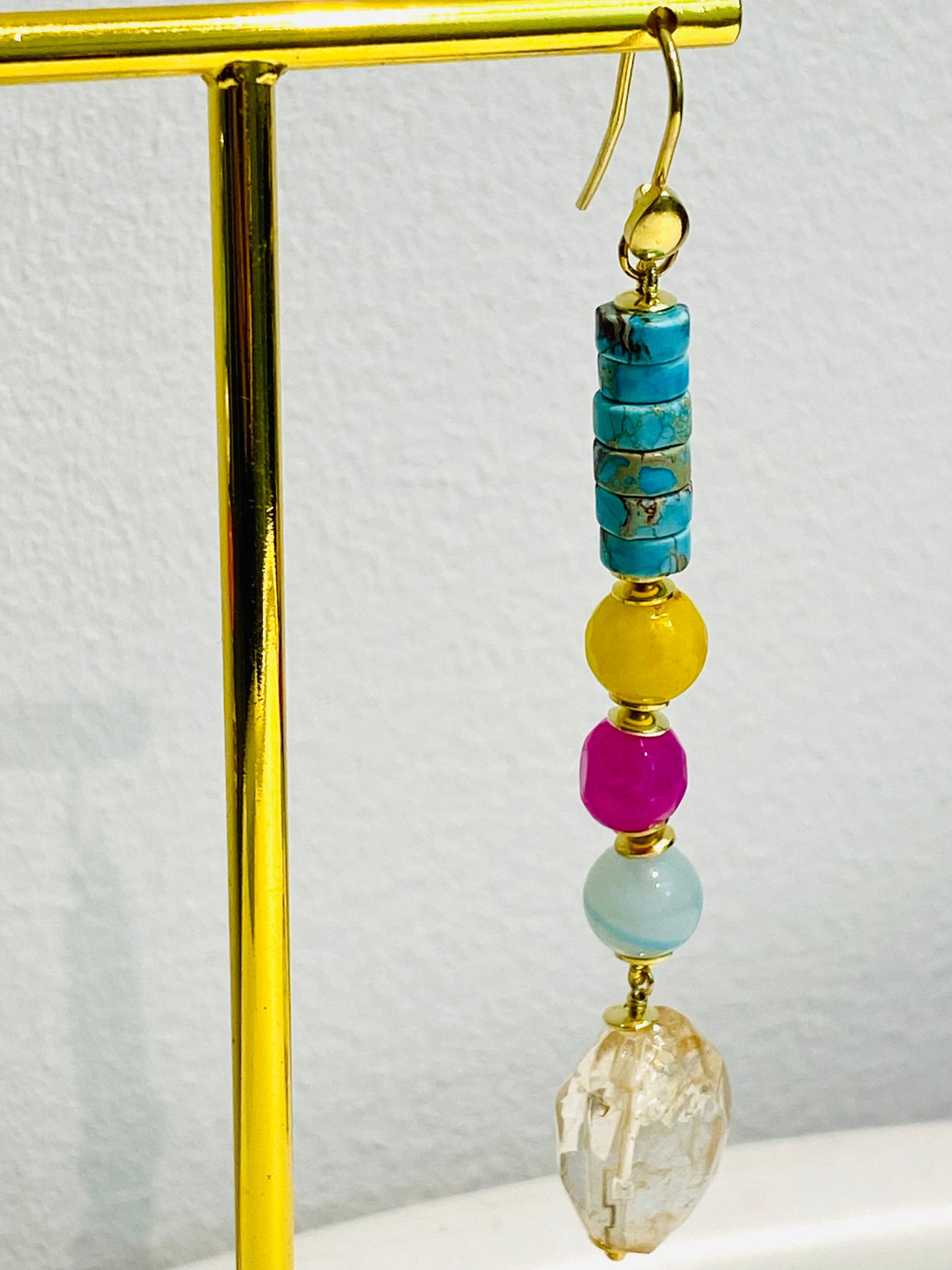 Orecchini perle turchese in argento sterling