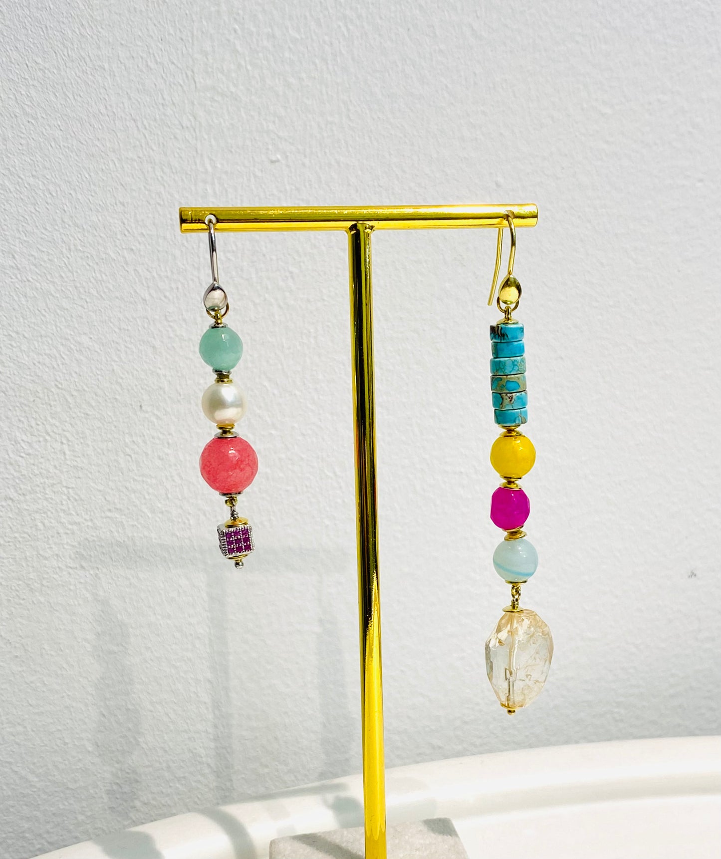 Orecchini perle turchese in argento sterling