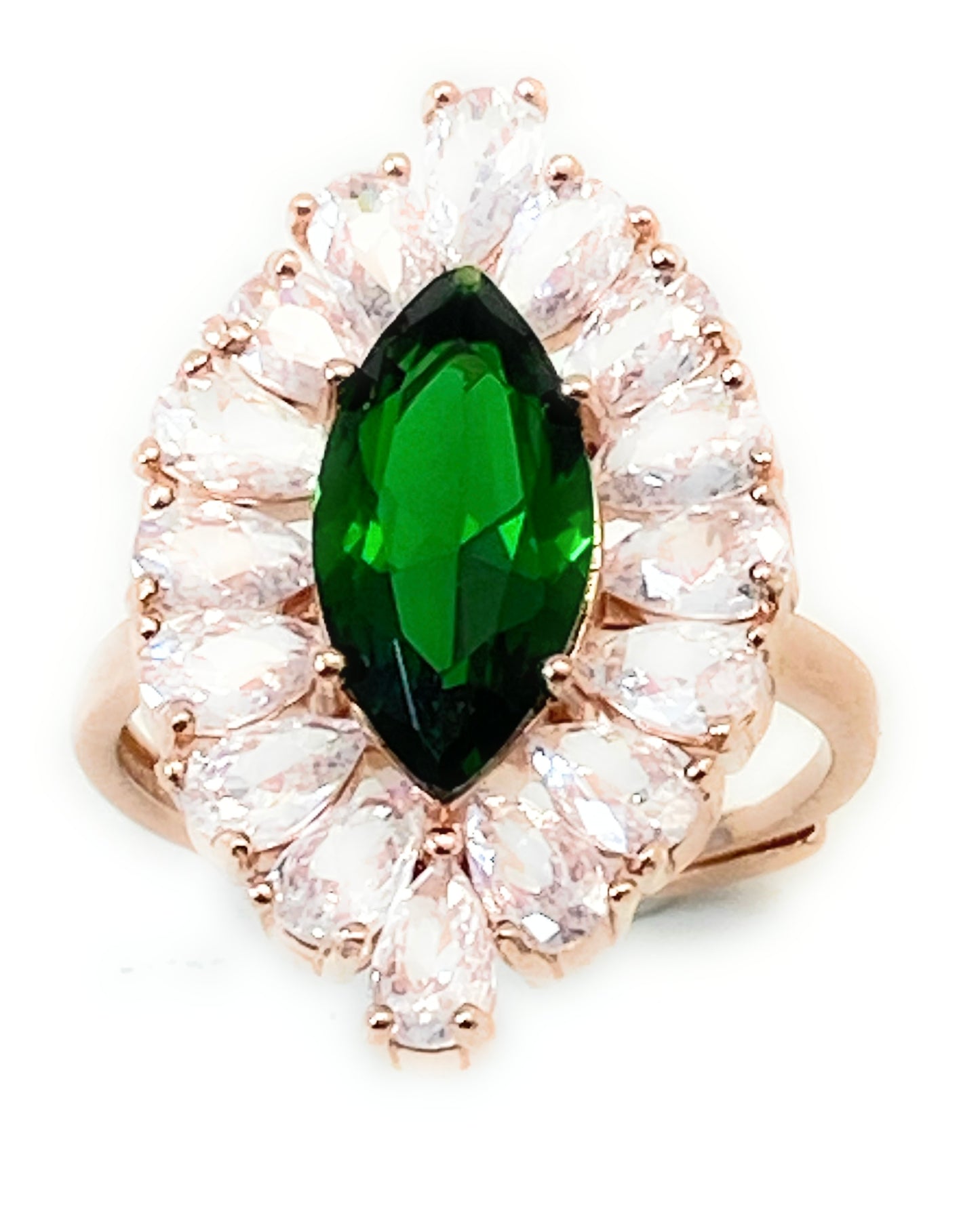 Anello navette zirconi argento sterling