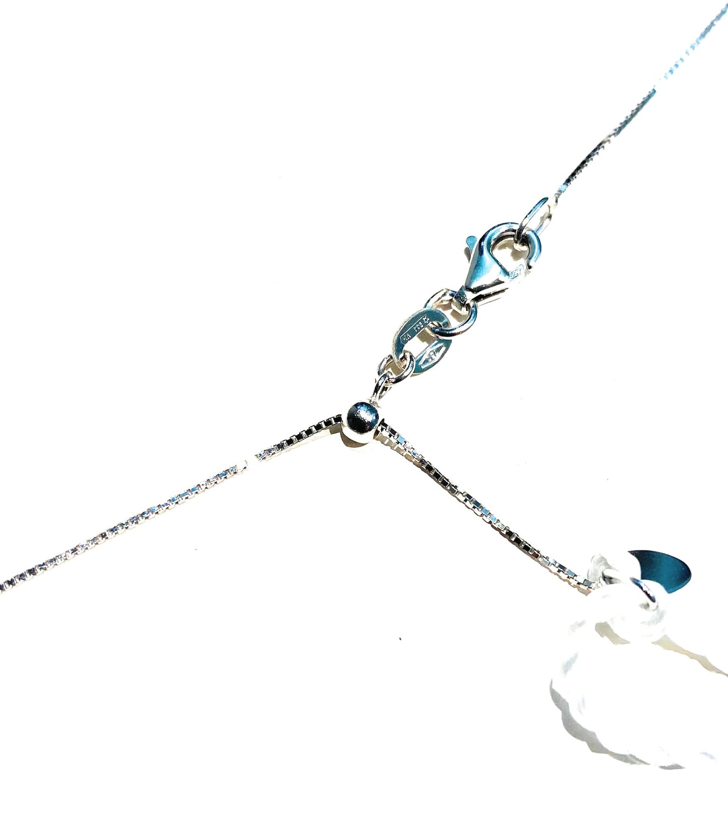 Collarino con punto luce Diamante certificato IGI in oro bianco 18 kt