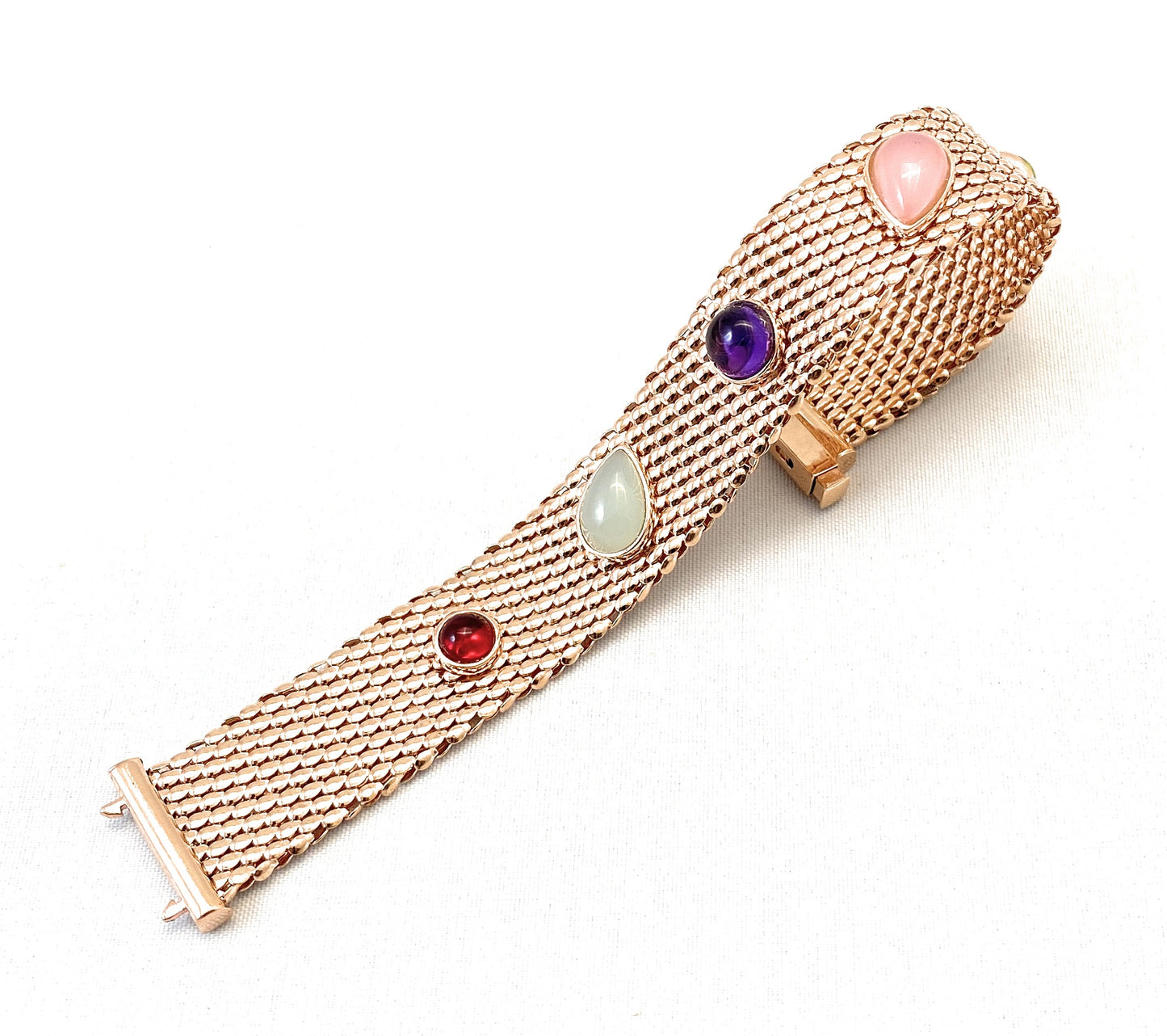 Bracciale semi rigido con pietre cabochon