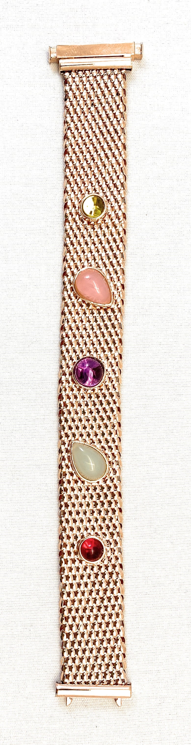 Bracciale semi rigido con pietre cabochon